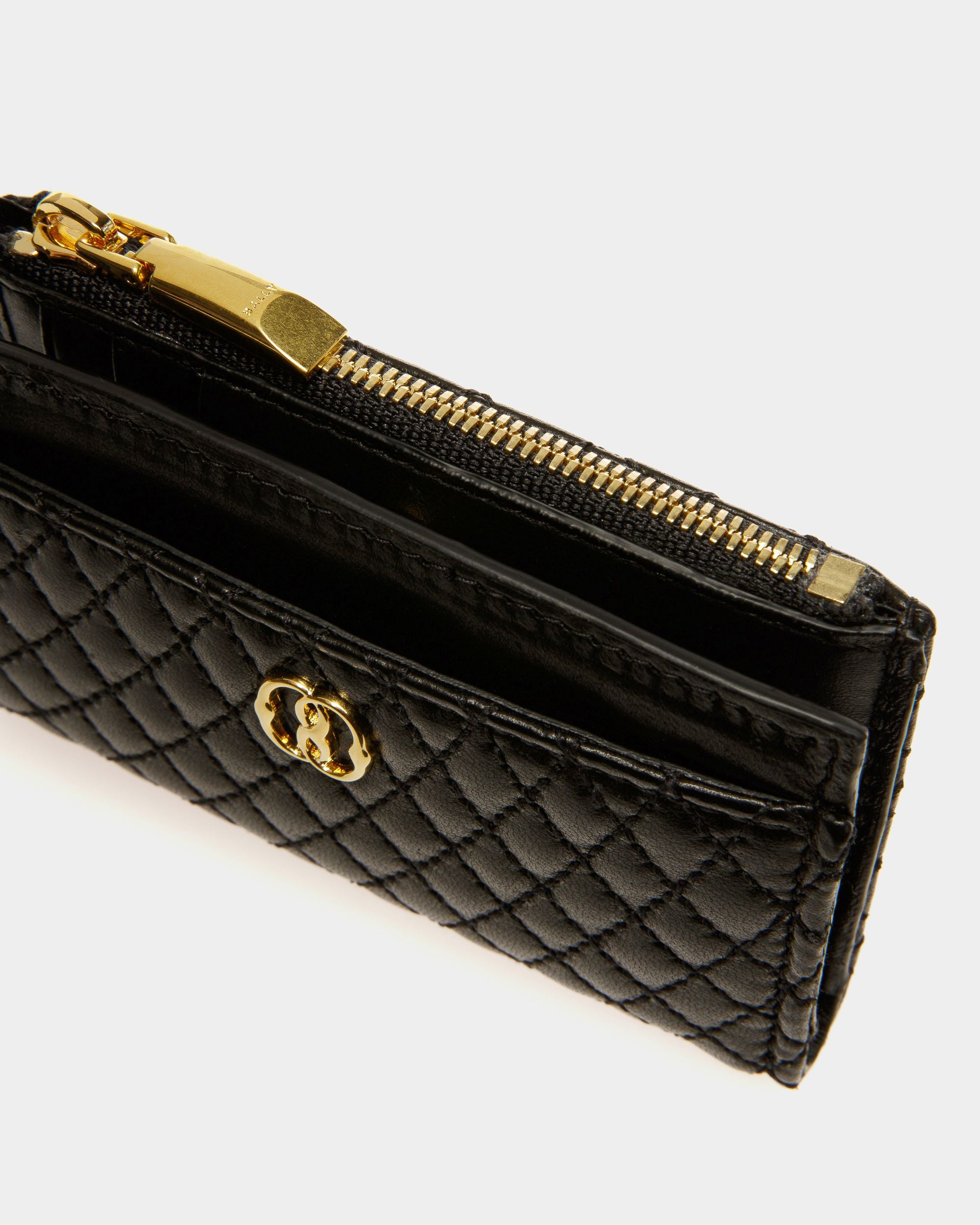 Cartera Emblem De Piel Negra - Mujer - Bally - 04