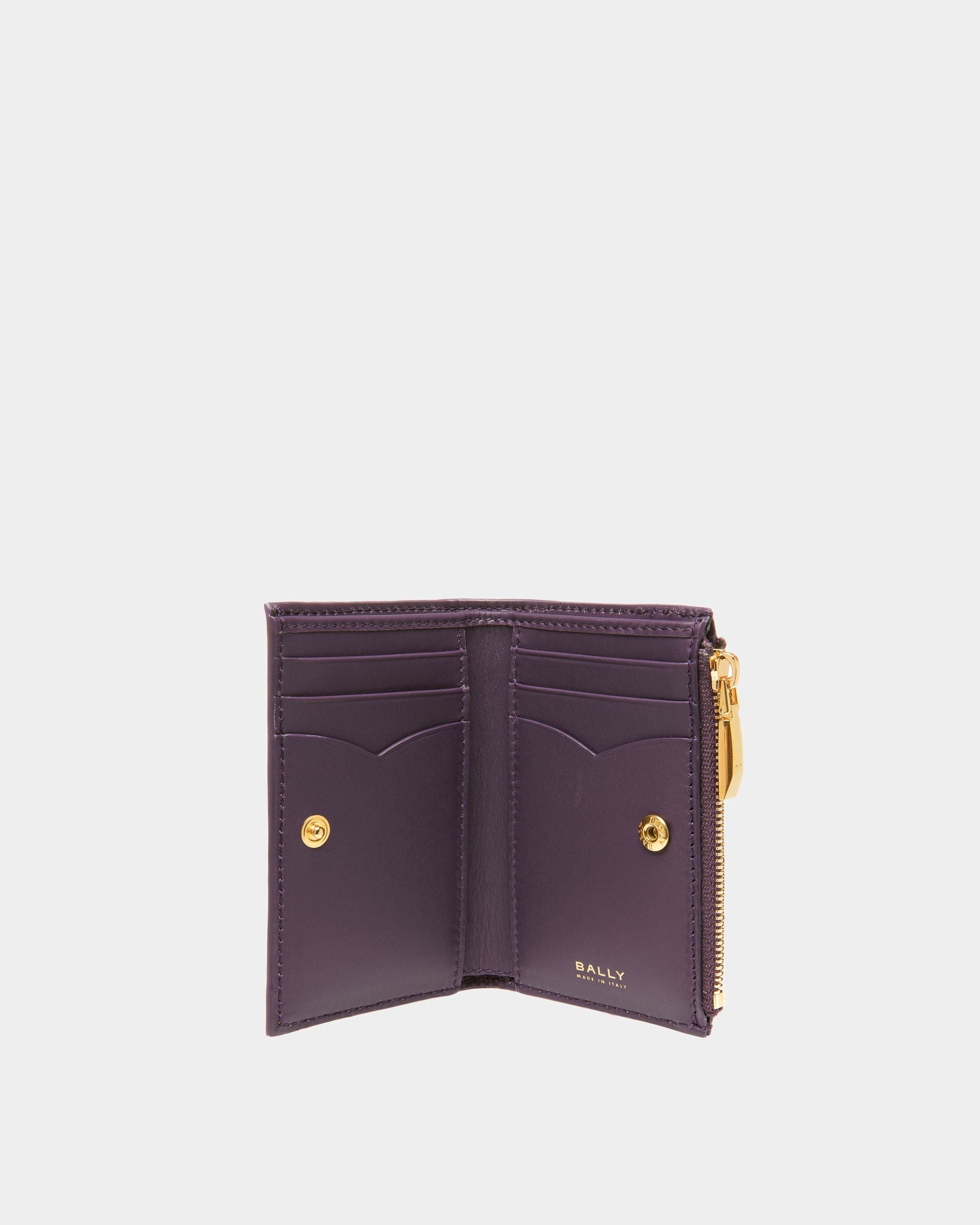 Cartera Emblem De Piel Color Orquídea - Mujer - Bally - 03