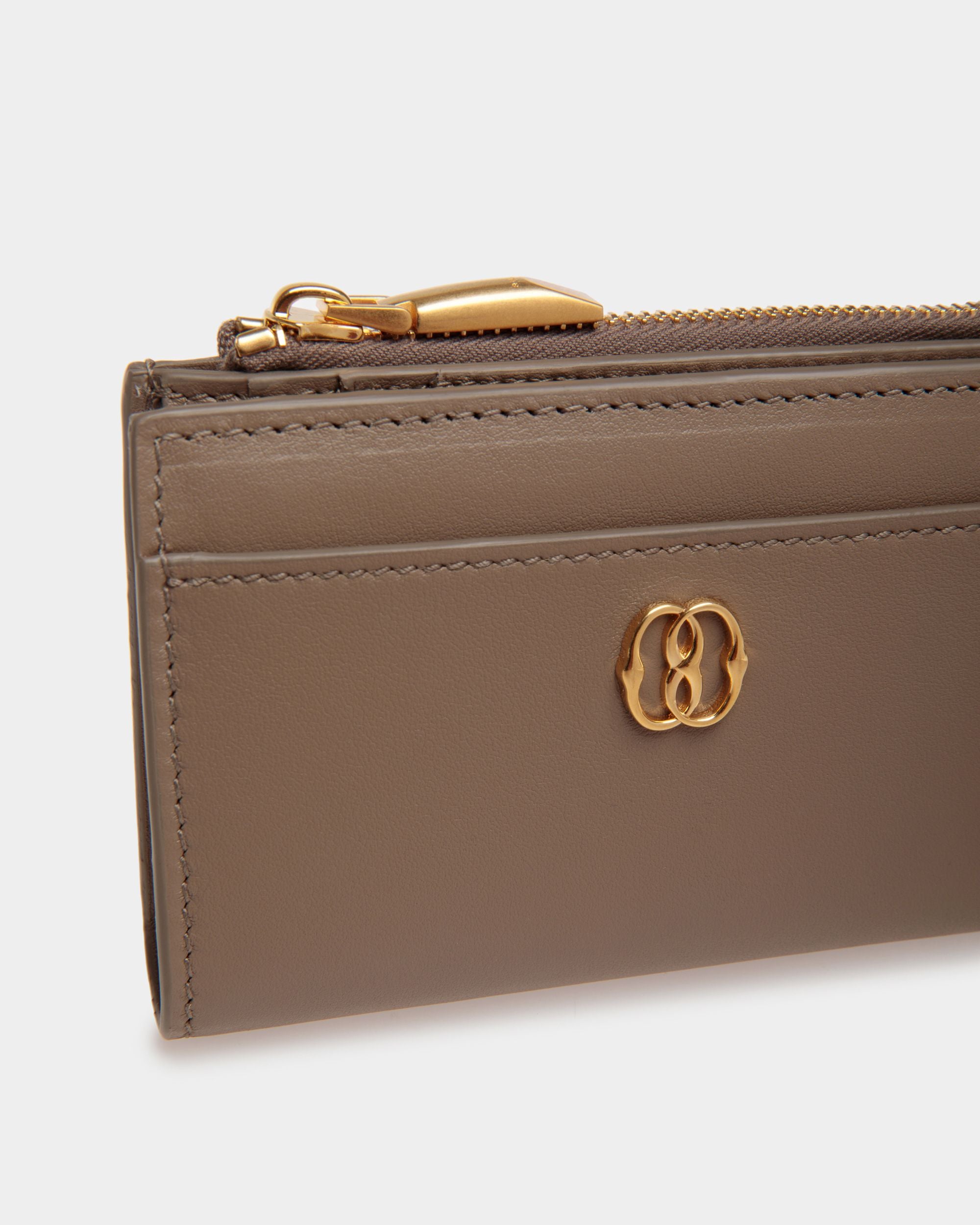 Cartera Emblem De Piel Beige - Mujer - Bally - 04