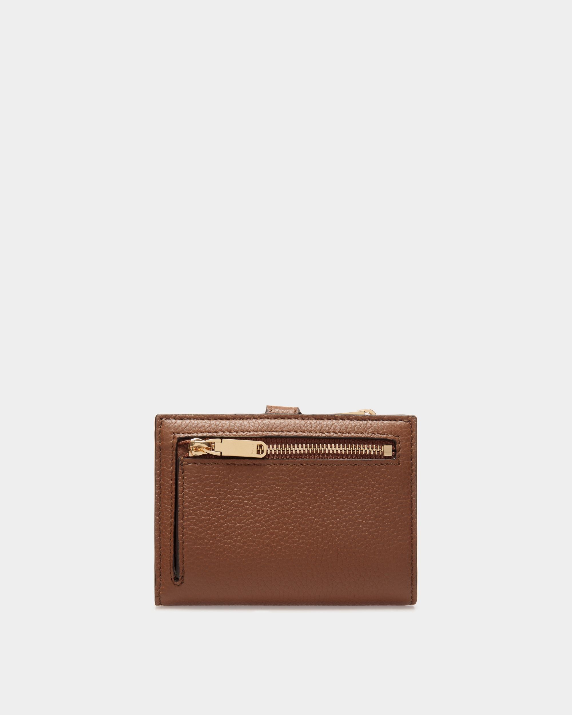 Lock Me Wallet in Brown Grained Leather - Mujer - Bally - 02