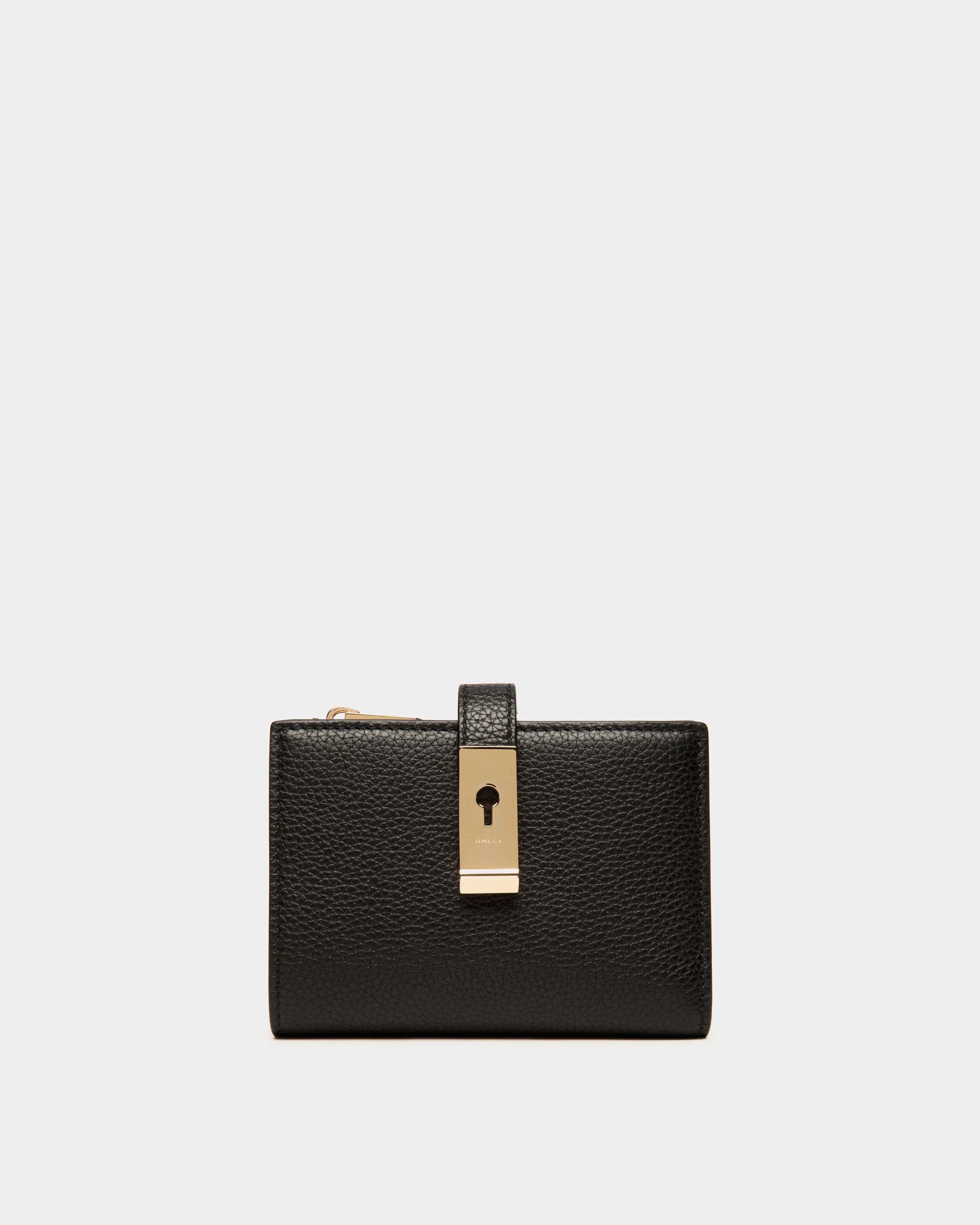 Cartera Lock Me De Piel Granulada Negra - Mujer - Bally - 01