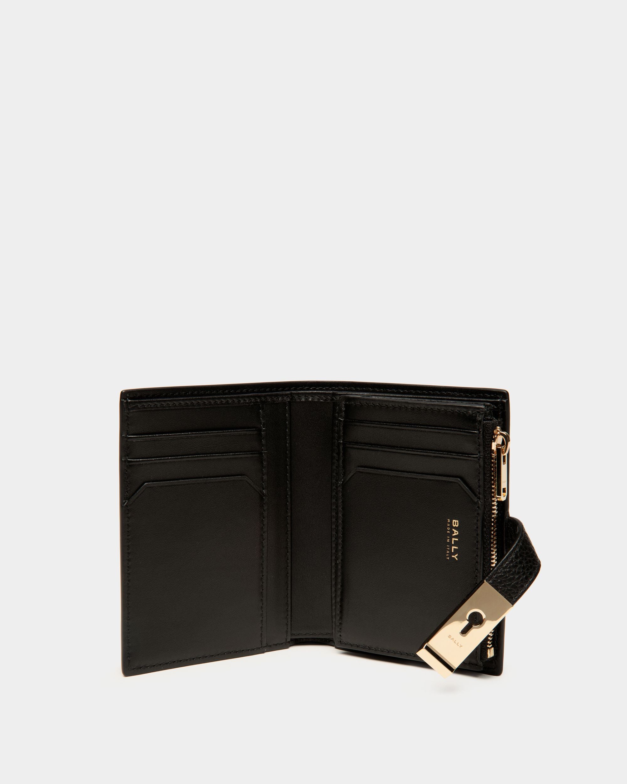 Cartera Lock Me De Piel Granulada Negra - Mujer - Bally - 03