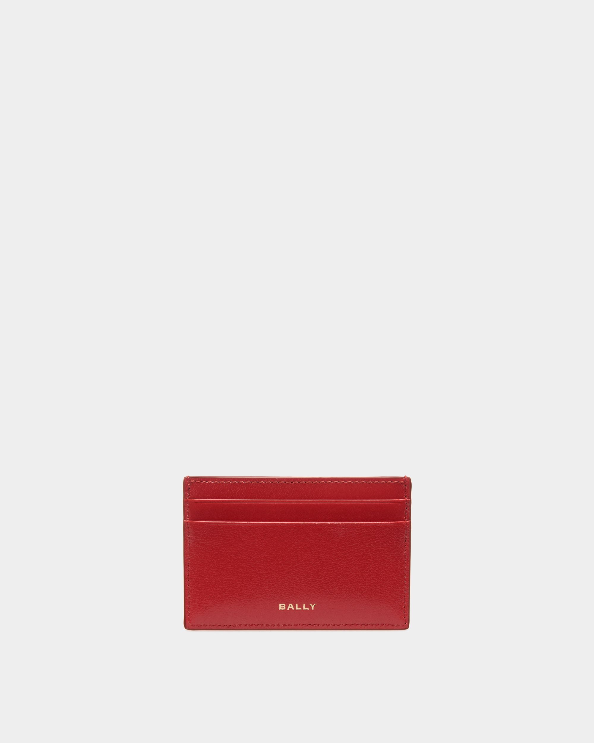 Tarjetero Swissness De Piel Roja Con Tachuelas - Mujer - Bally - 02