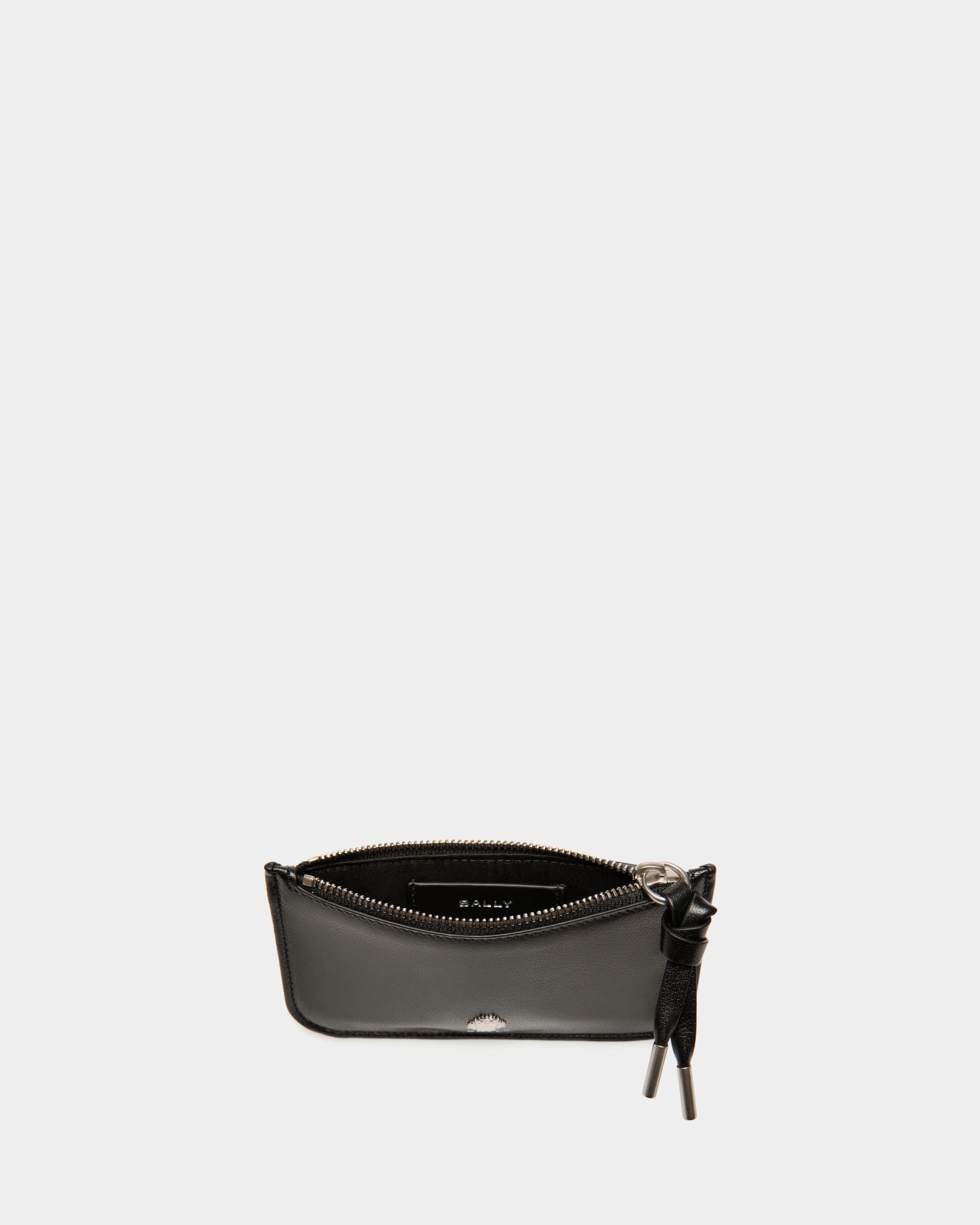 Bally Essential Zipped Card Holder in Black Leather - Women's - Bally - 03