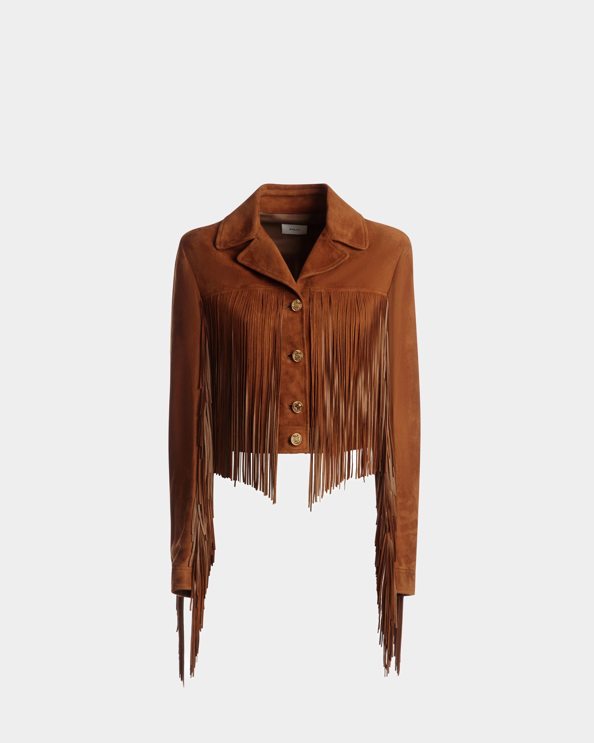 Chaqueta Tasseled De Ante Color Desierto - Mujer - Bally - 01