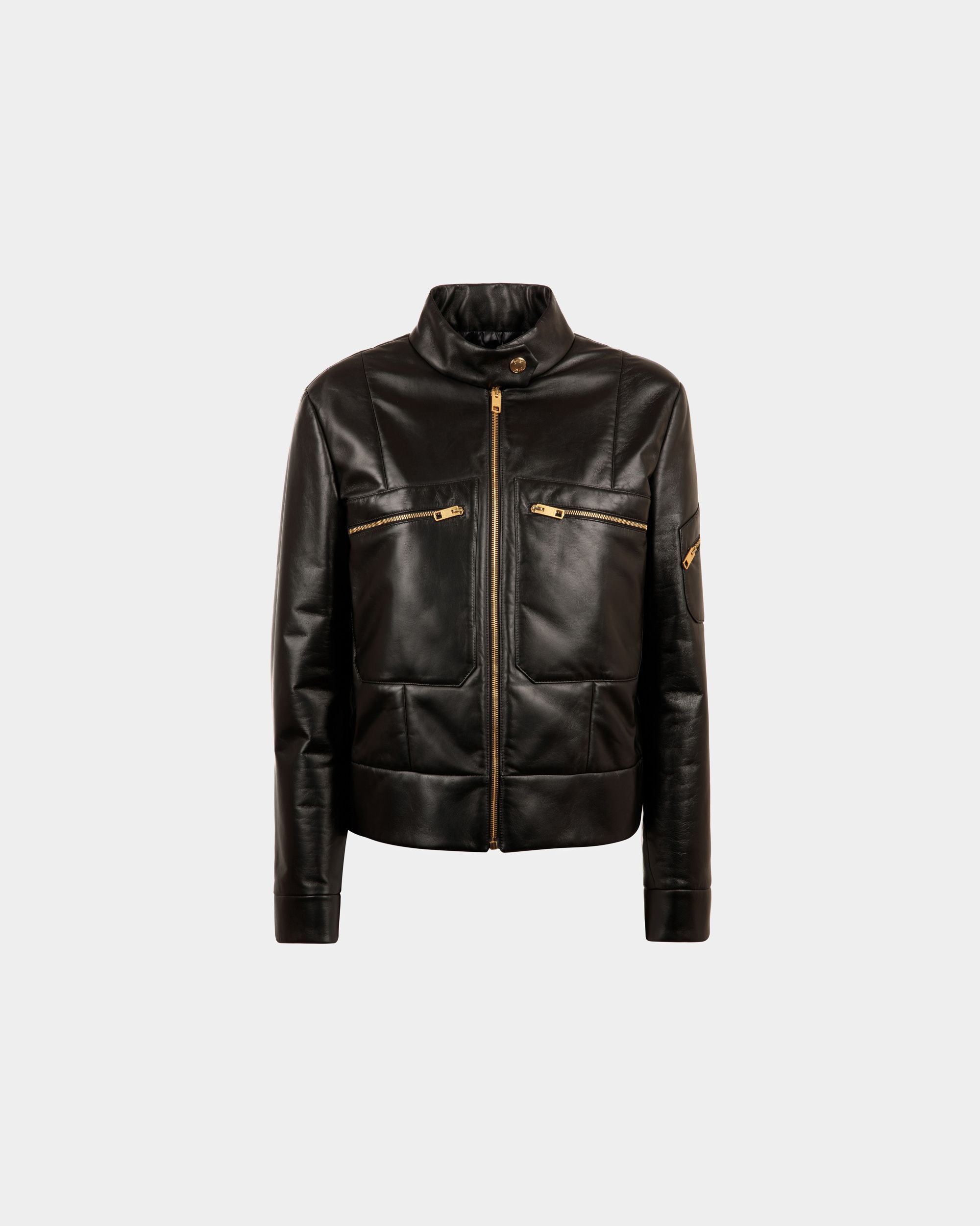 Chaqueta De Piel En Negro - Mujer - Bally - 01