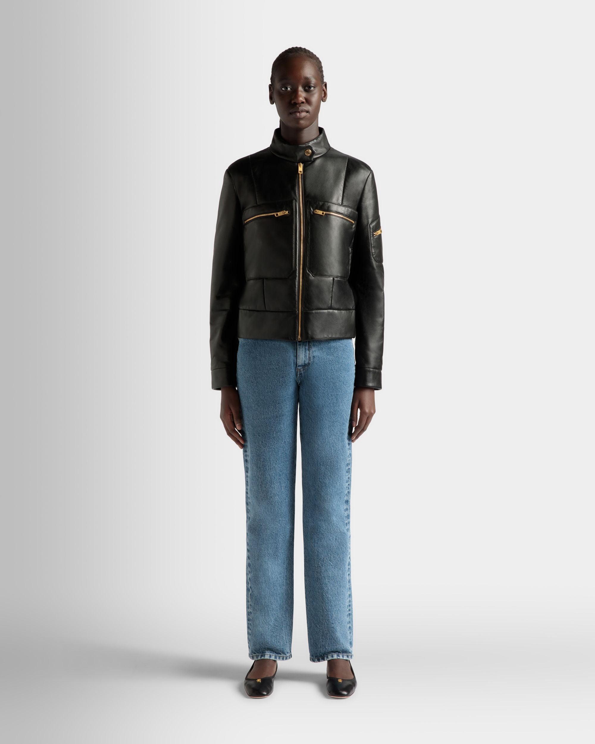 Chaqueta De Piel En Negro - Mujer - Bally - 02