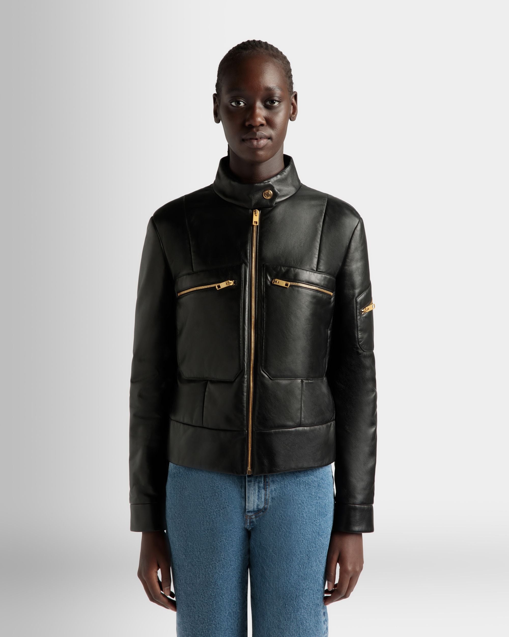 Chaqueta De Piel En Negro - Mujer - Bally - 03