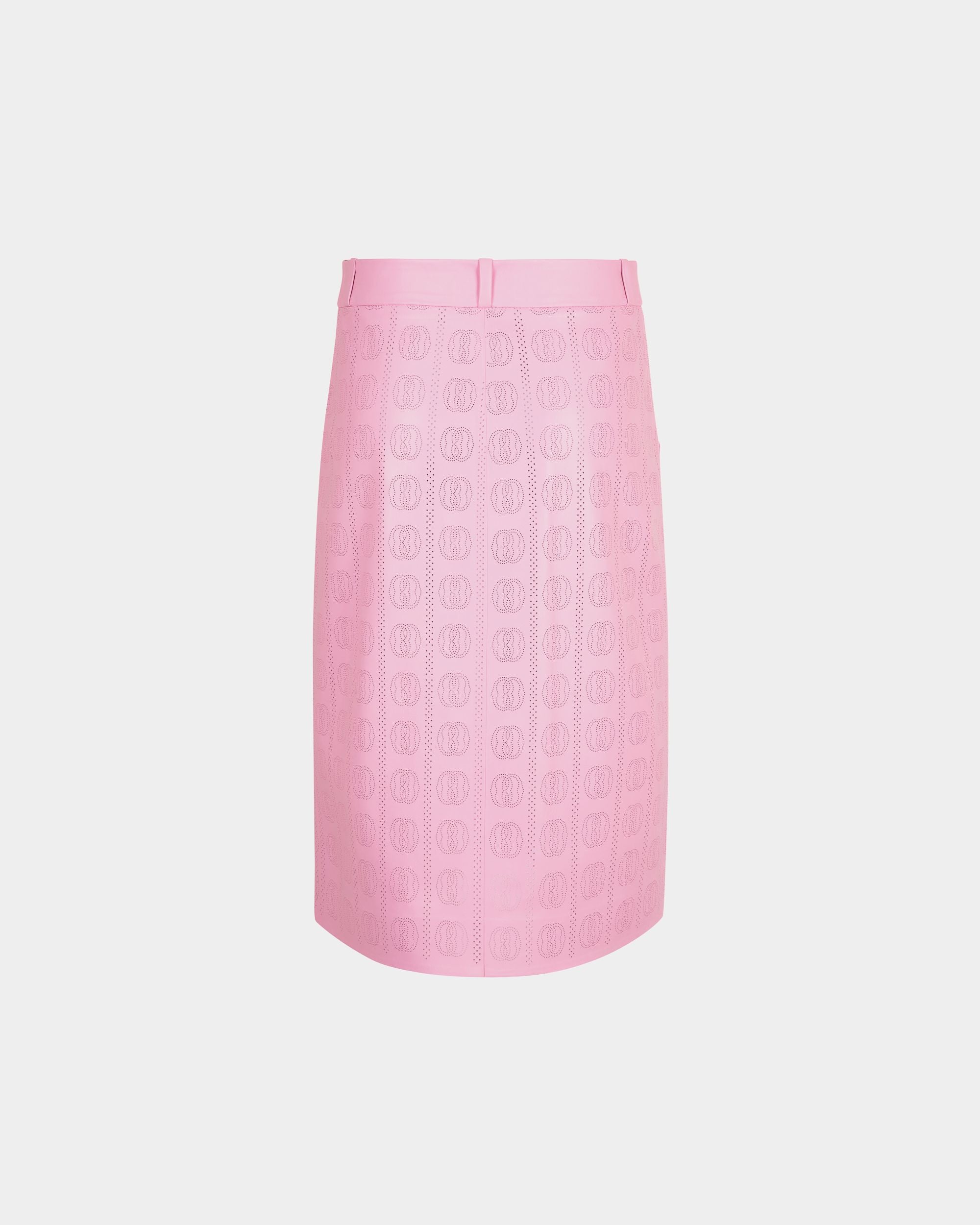 Falda Midi De Piel En Rosa - Mujer - Bally - 03