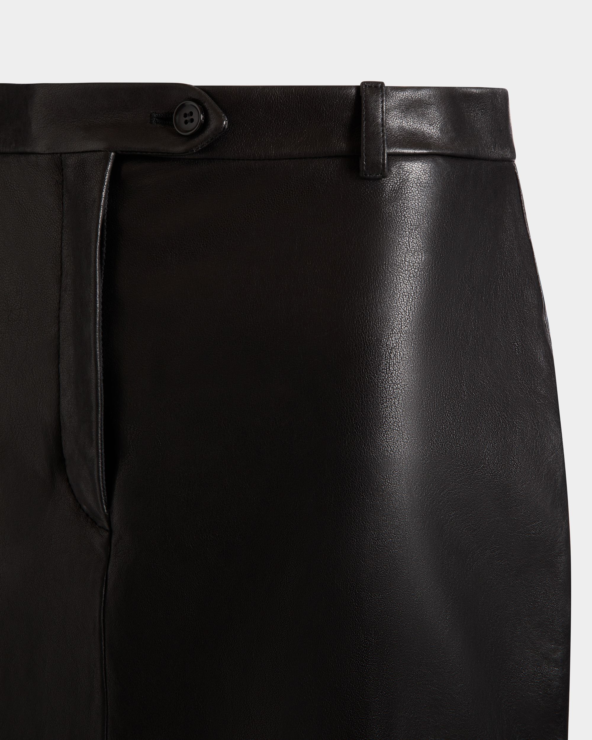 Falda Larga De Piel Negra - Mujer - Bally - 04