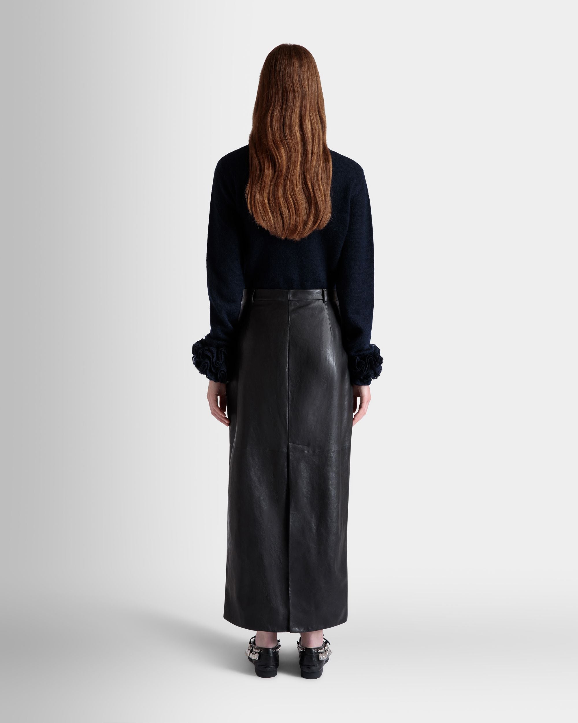 Falda Larga De Piel Negra - Mujer - Bally - 06