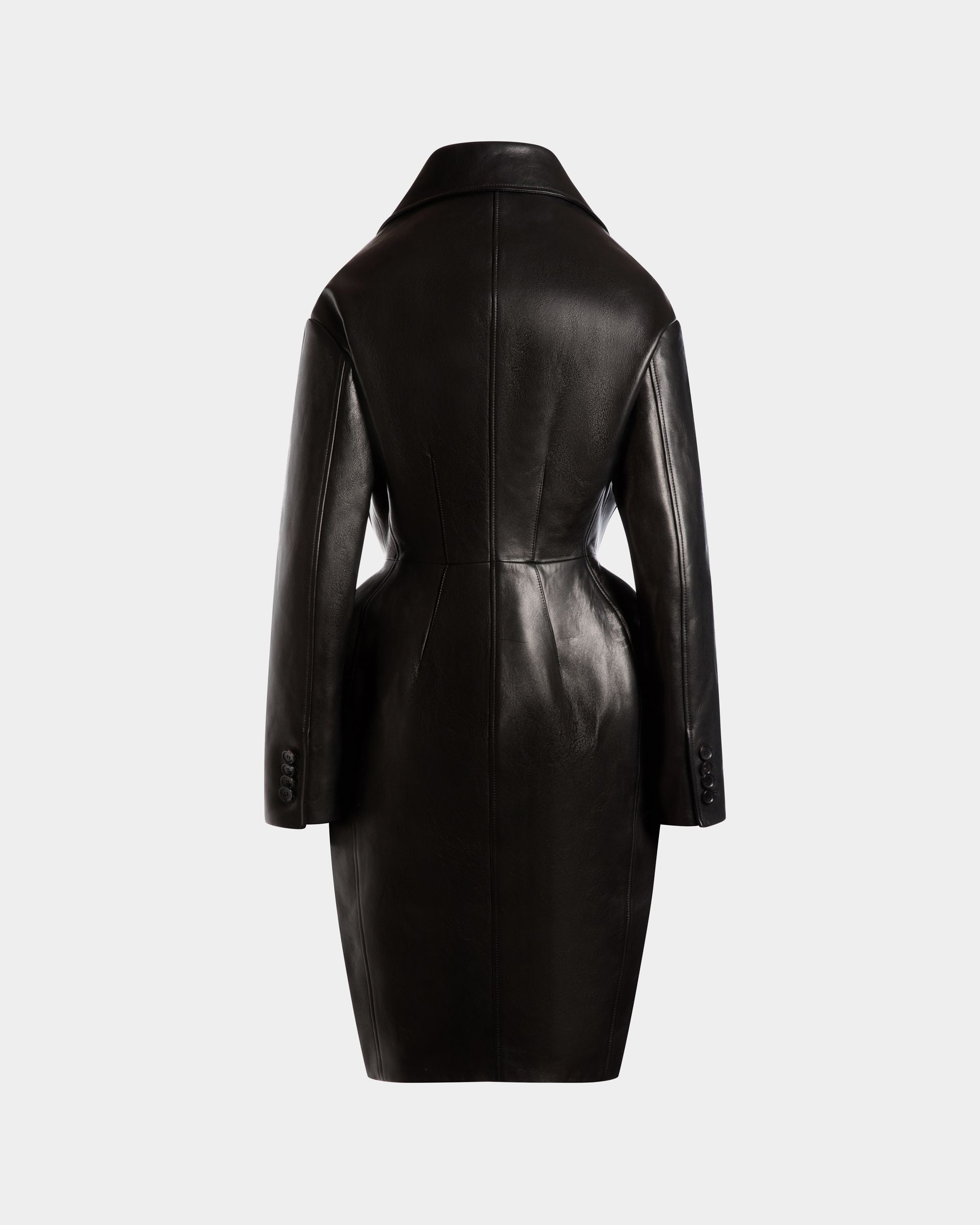 Coat in Black Leather - Women's - Bally - 07