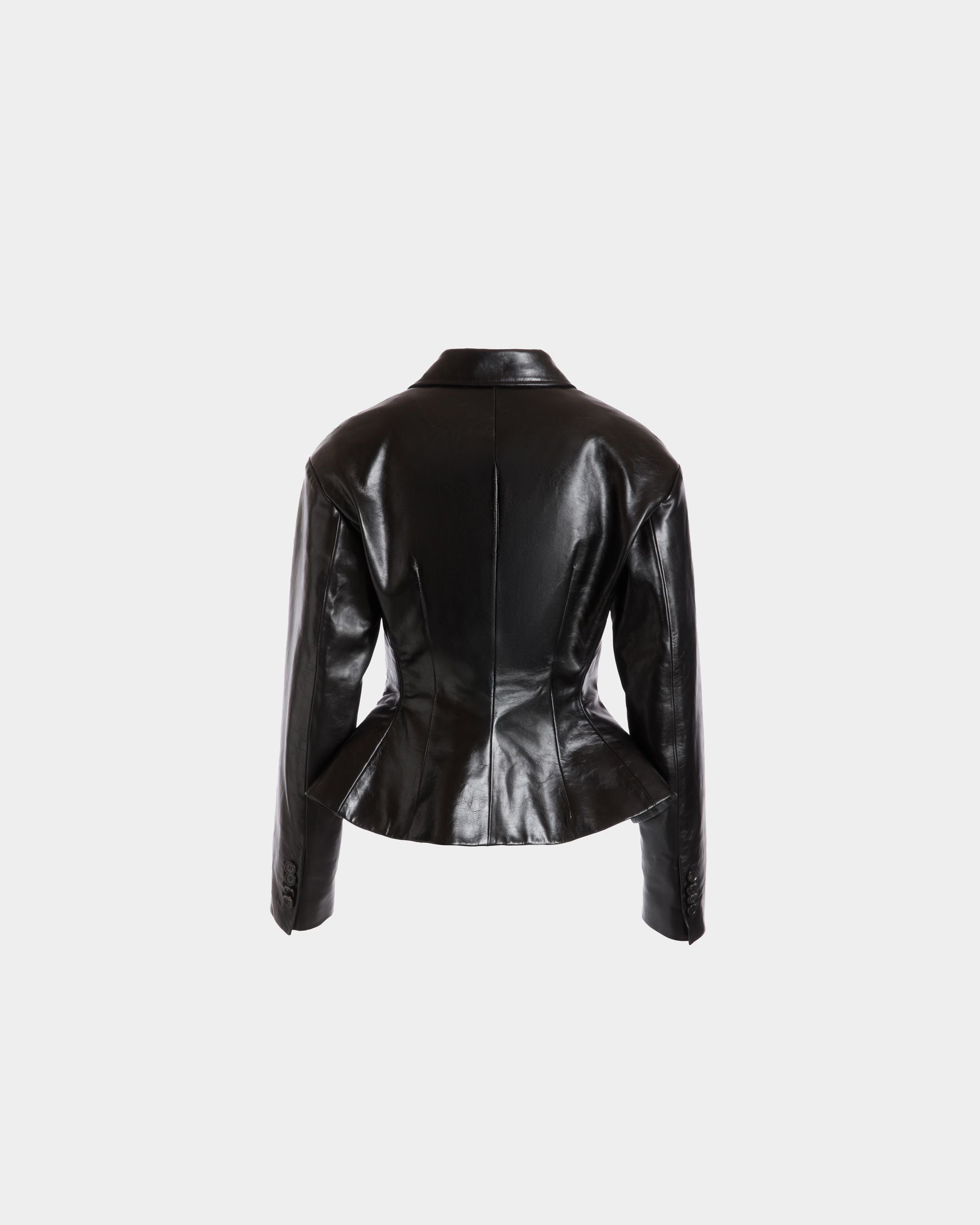 Blazer in Black Leather - Women's - Bally - 03