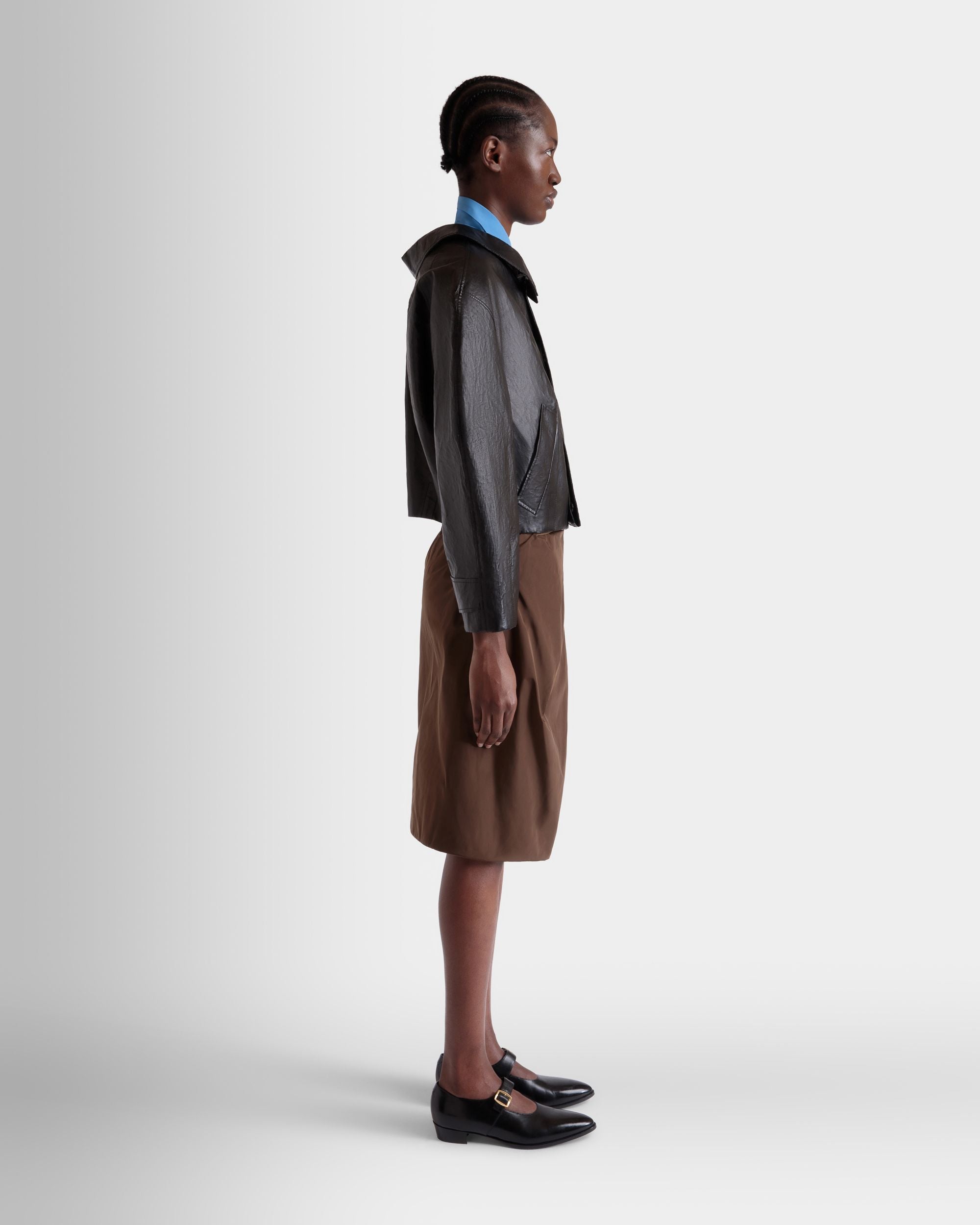 Blouson in Black Leather - Women's - Bally - 05