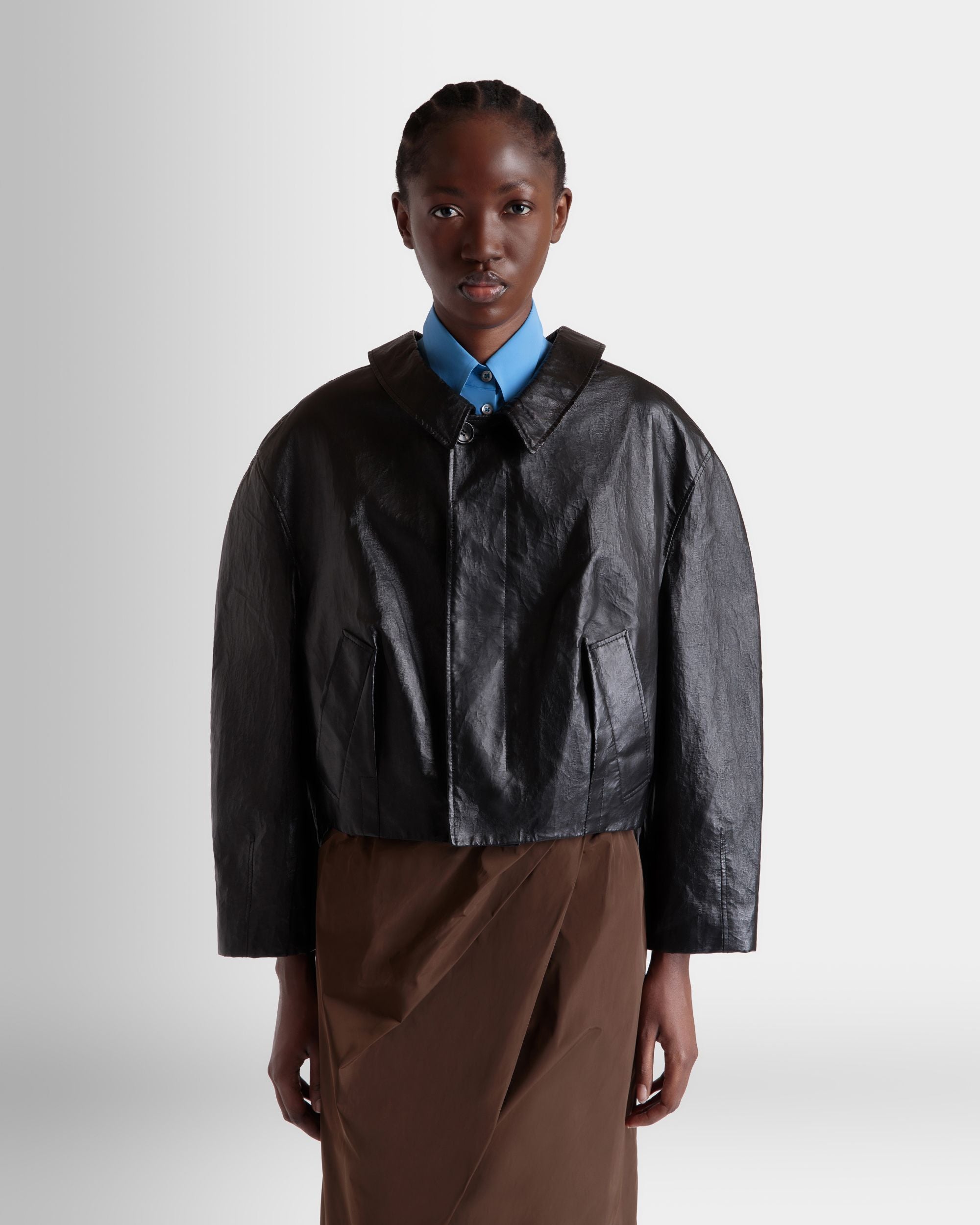 Blouson in Black Leather - Women's - Bally - 08