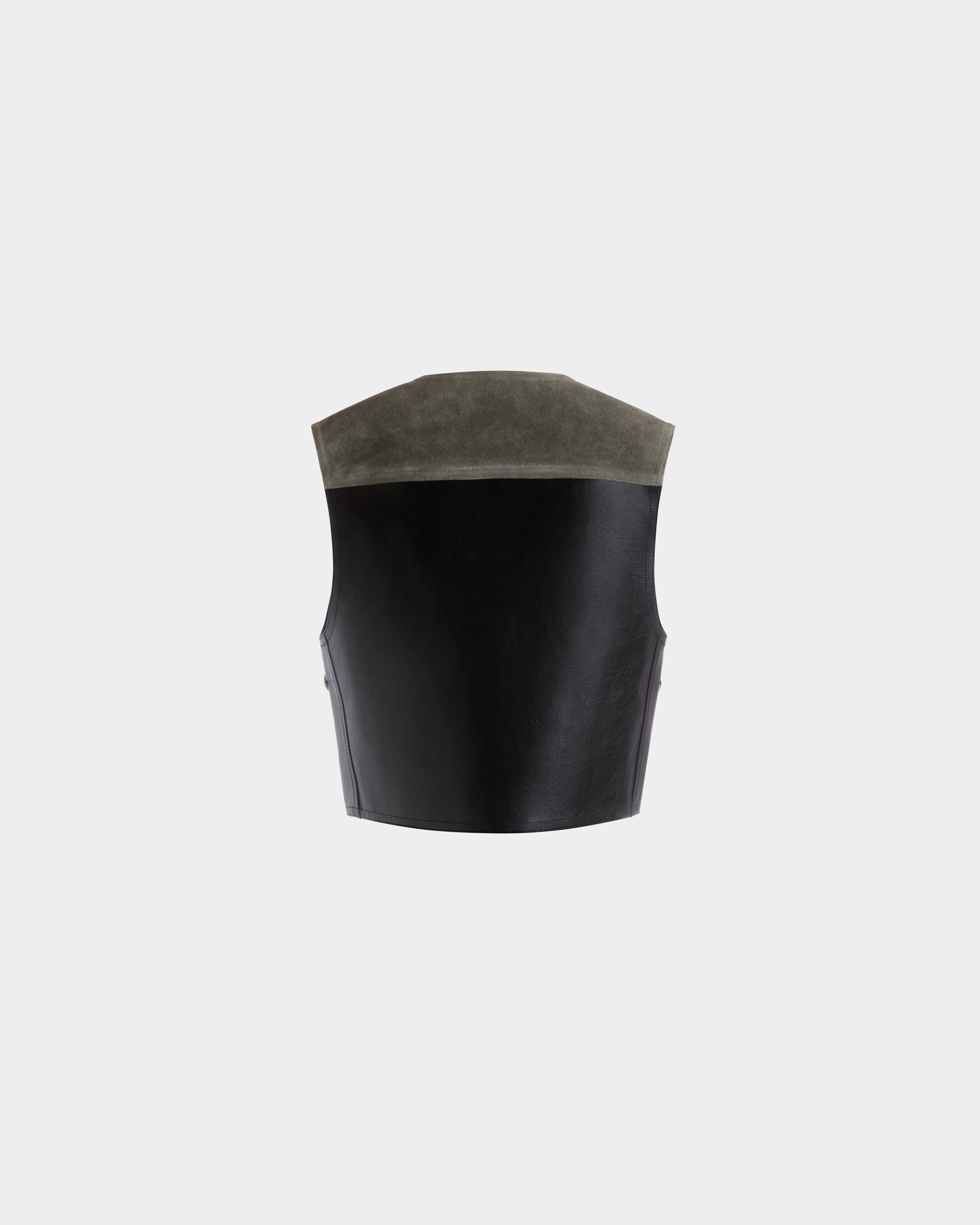 Vest in Black Leather - Mujer - Bally - 04