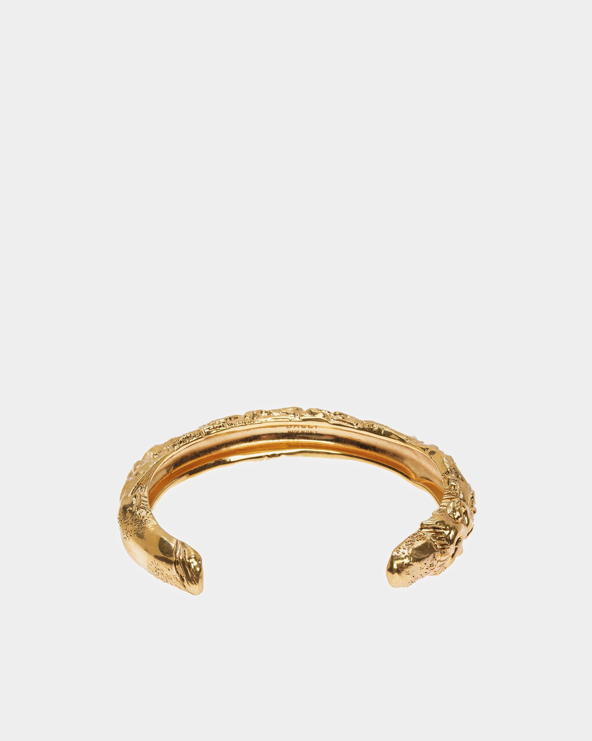 Sculptural-Effect Cuff Bracelet In Yellow-Gold - Women's - Bally - 03