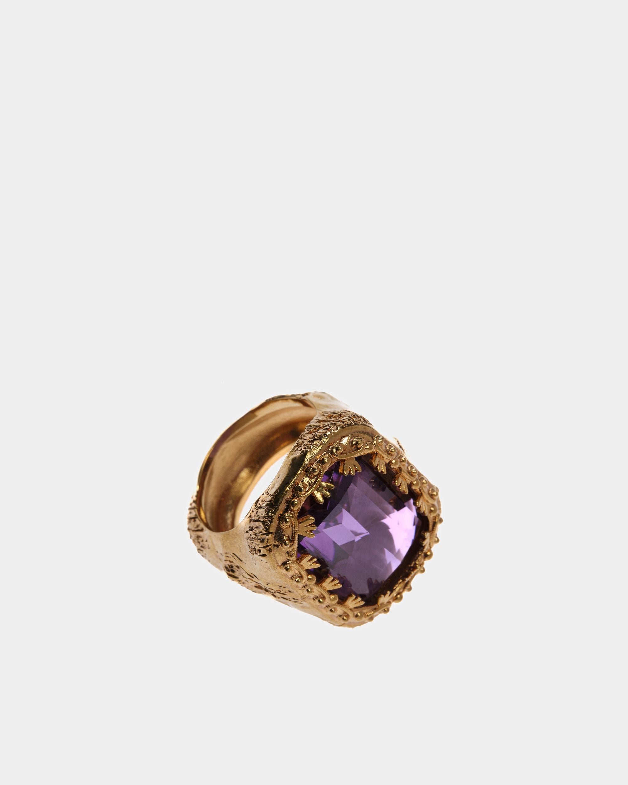Anillo Con Piedra En Amatista - Mujer - Bally - 01