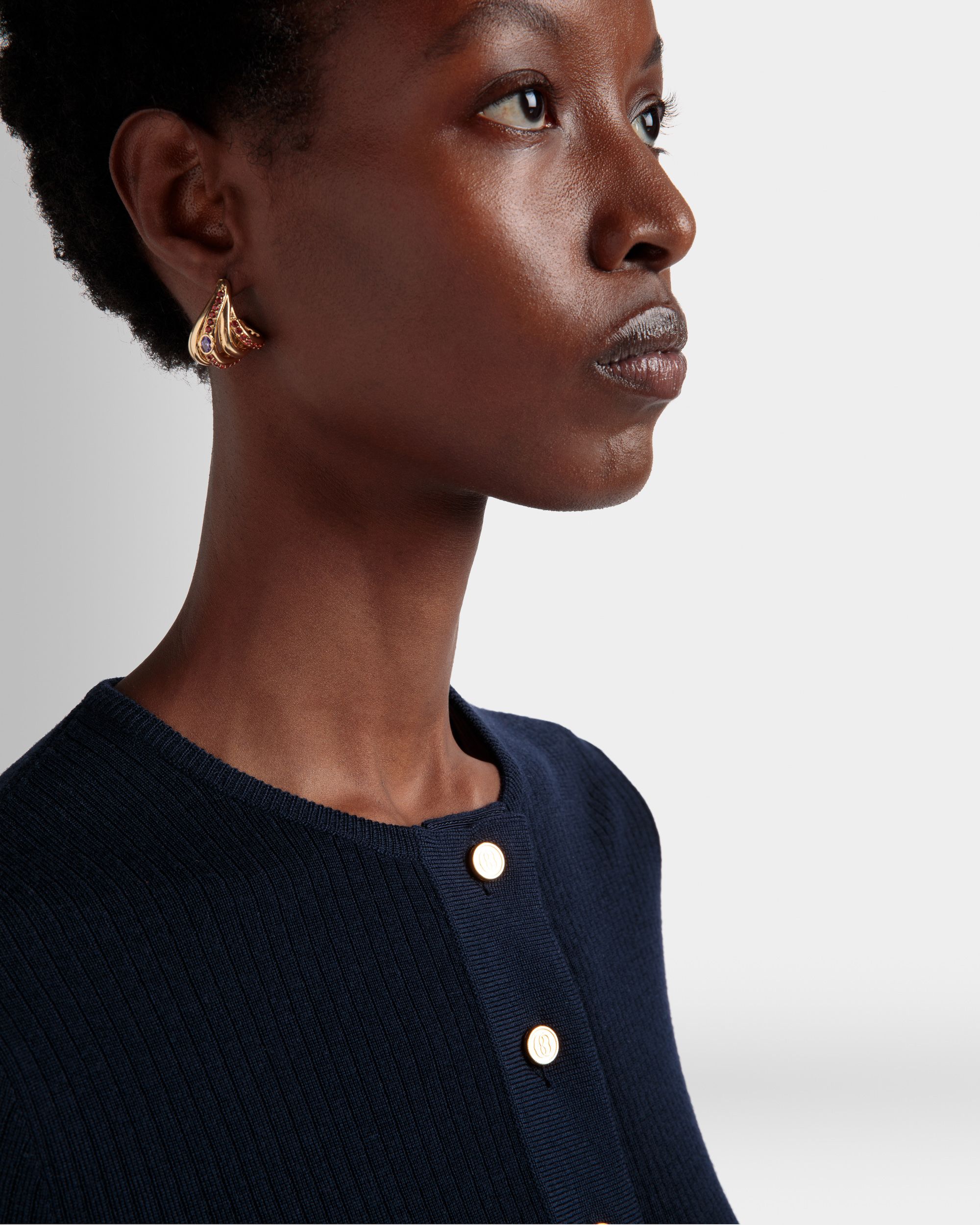 Evening Earrings In Gold Brass - Women's - Bally - 02