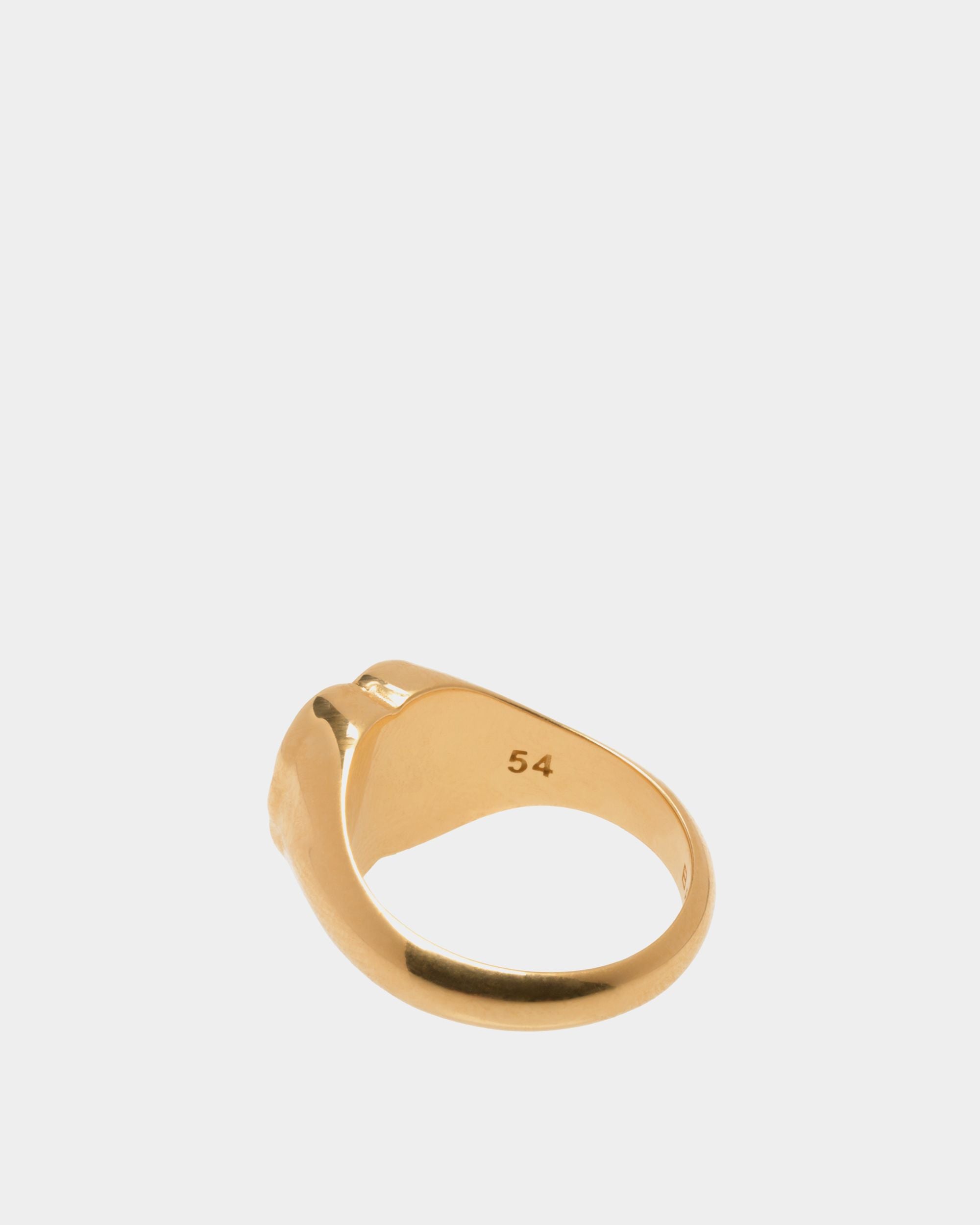 Anillo Emblem De Eco Brass Dorado - Mujer - Bally - 02