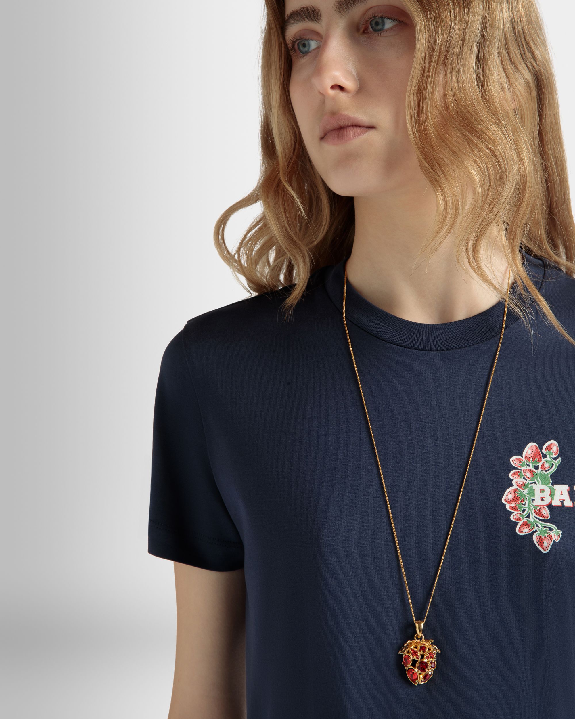 Collar Deco De Eco Brass En Oro Y Cristales - Mujer - Bally - 02