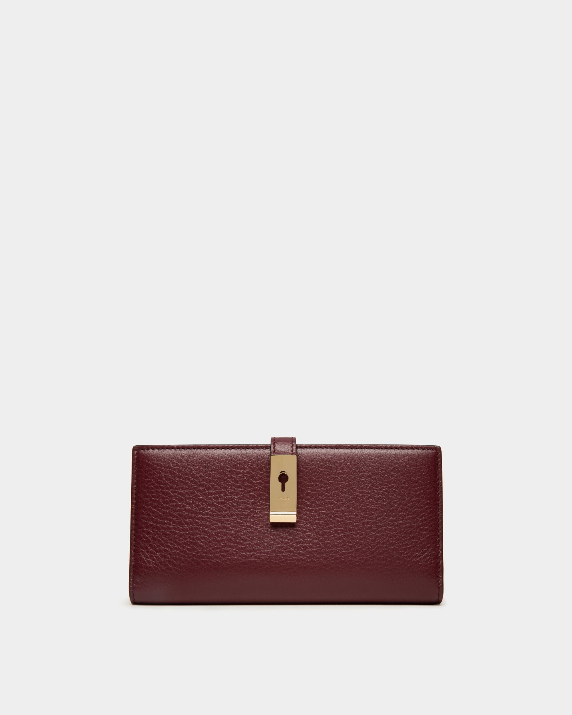 Lock Me  Long  Wallet in Andorra Grained Leather - Women's - Bally - 01