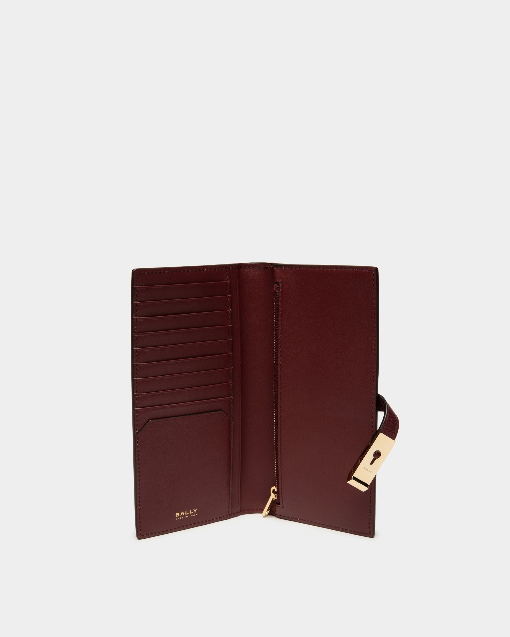 Lock Me  Long  Wallet in Andorra Grained Leather - Women's - Bally - 03