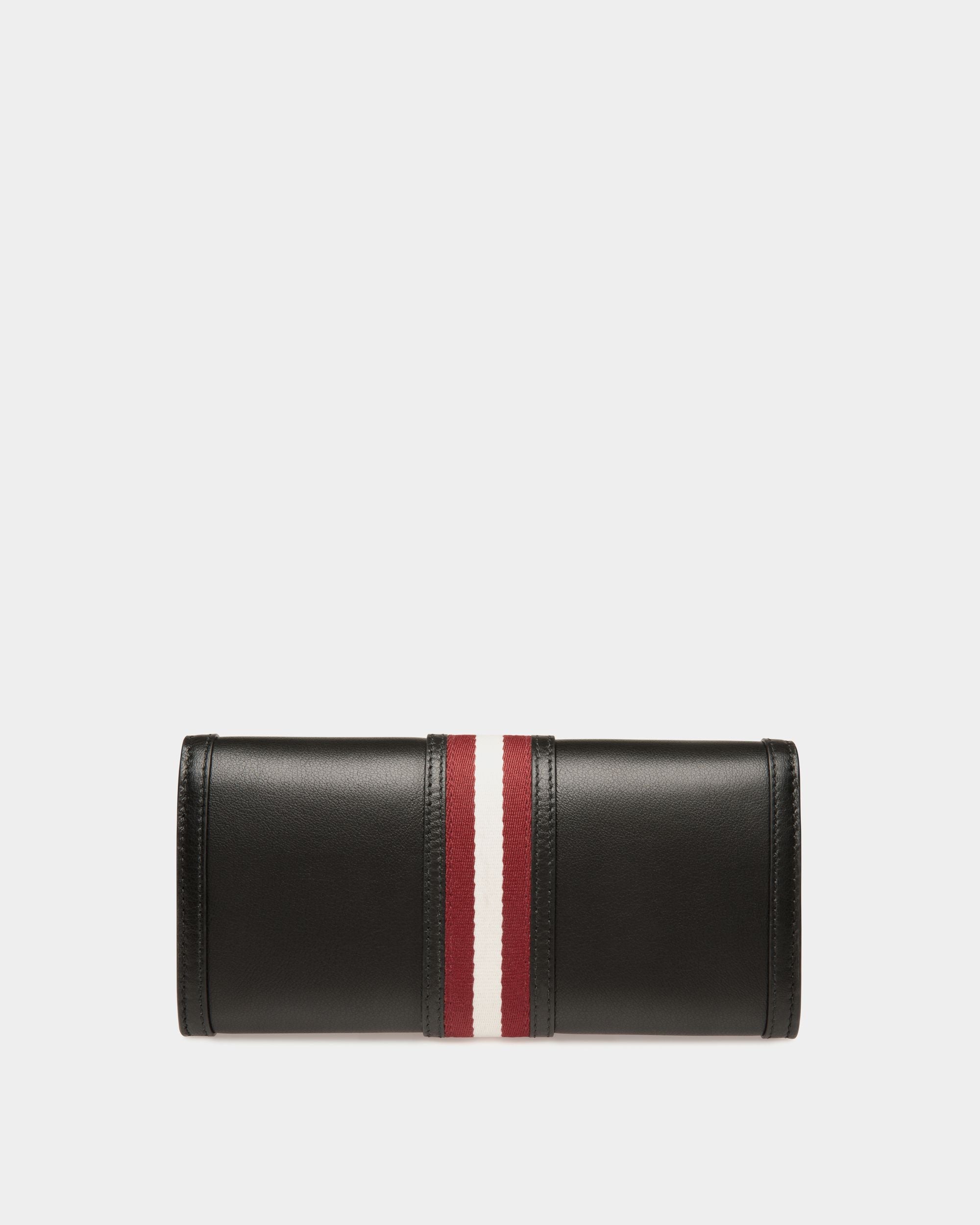 Code Long Wallet in Black Leather - Women's - Bally - 02