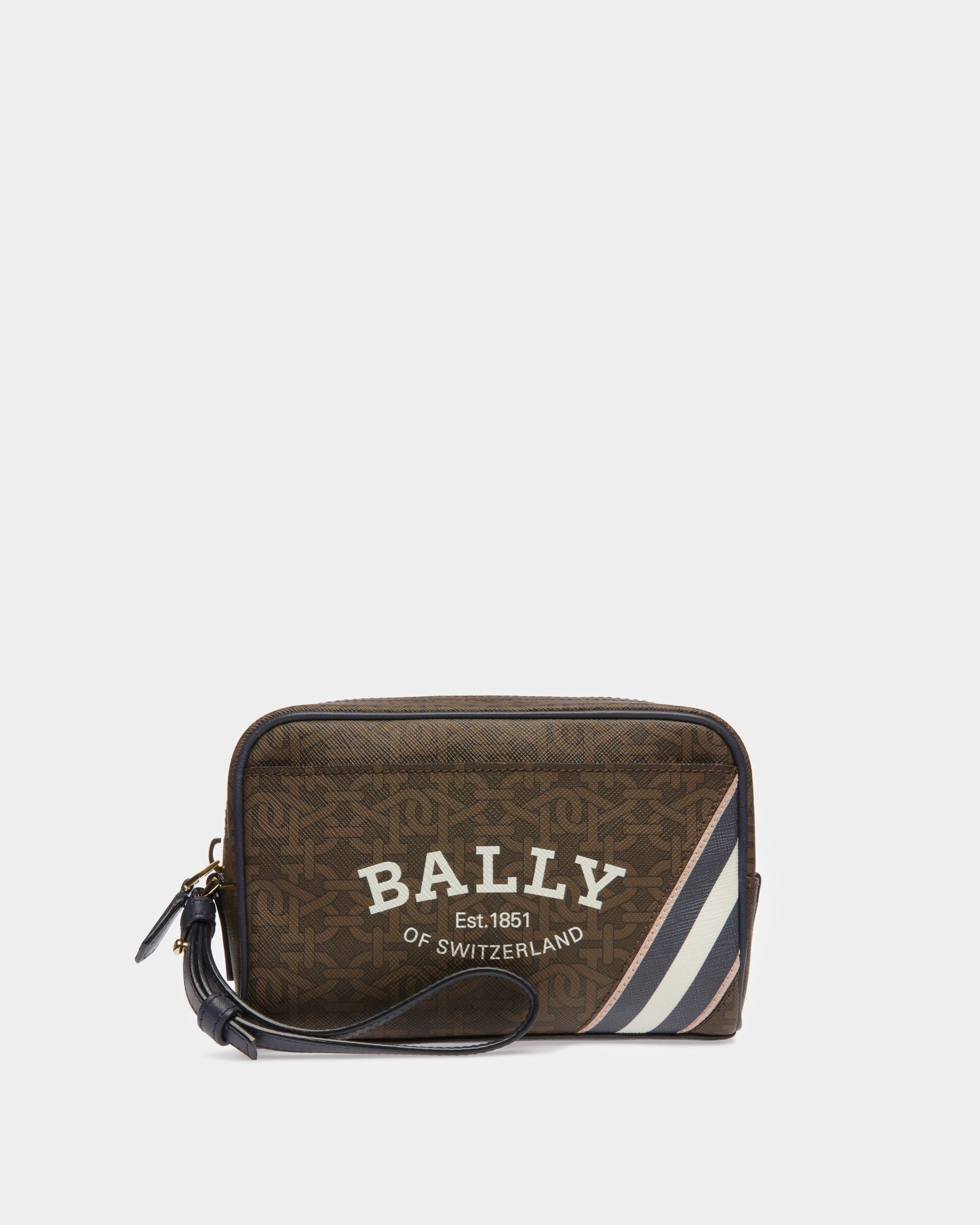 Cedy Clutch De Tpu En Marrón Y Color Medianoche - Mujer - Bally - 01