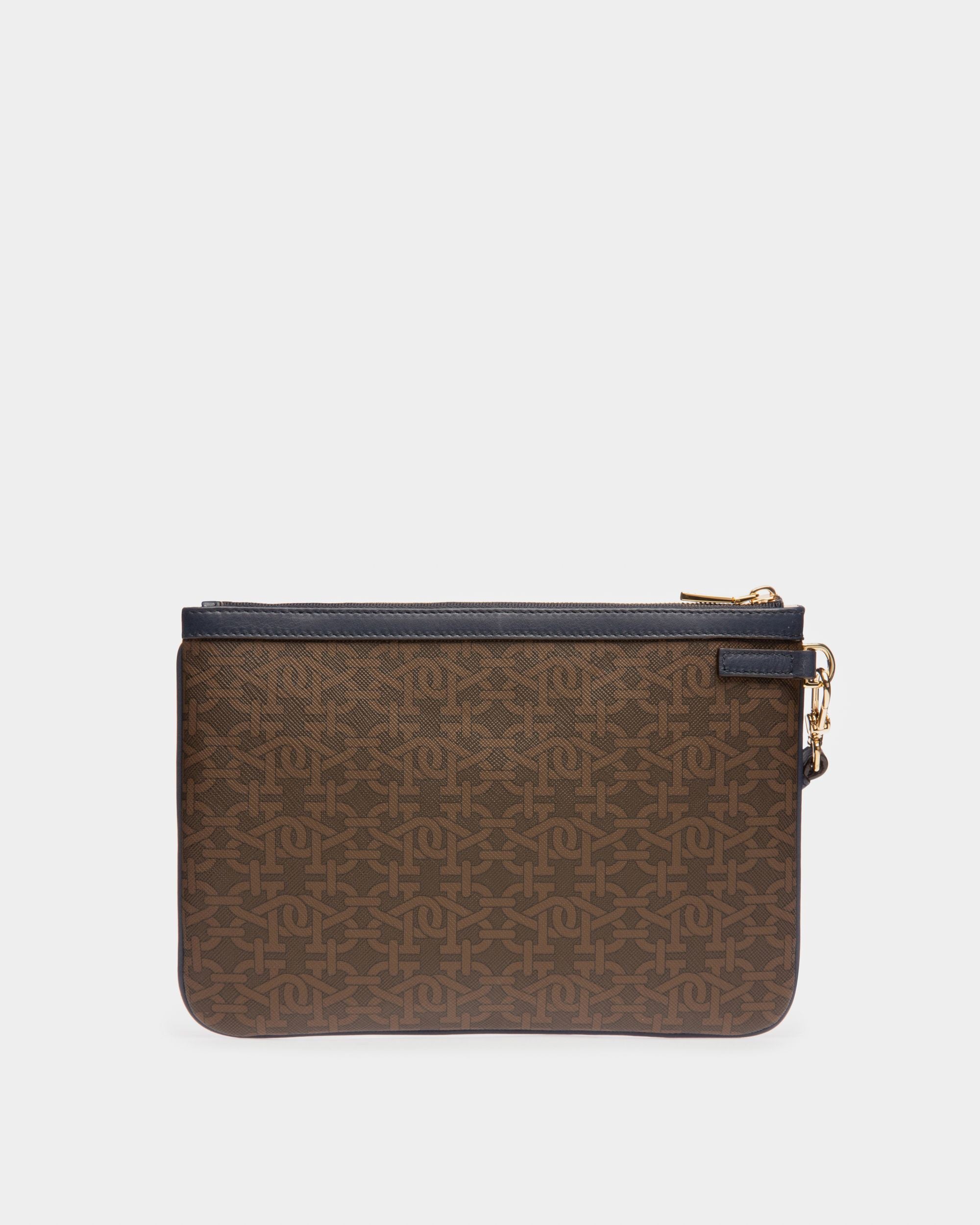 Certhe Clutch De Tpu En Marrón Y Color Medianoche - Mujer - Bally - 02
