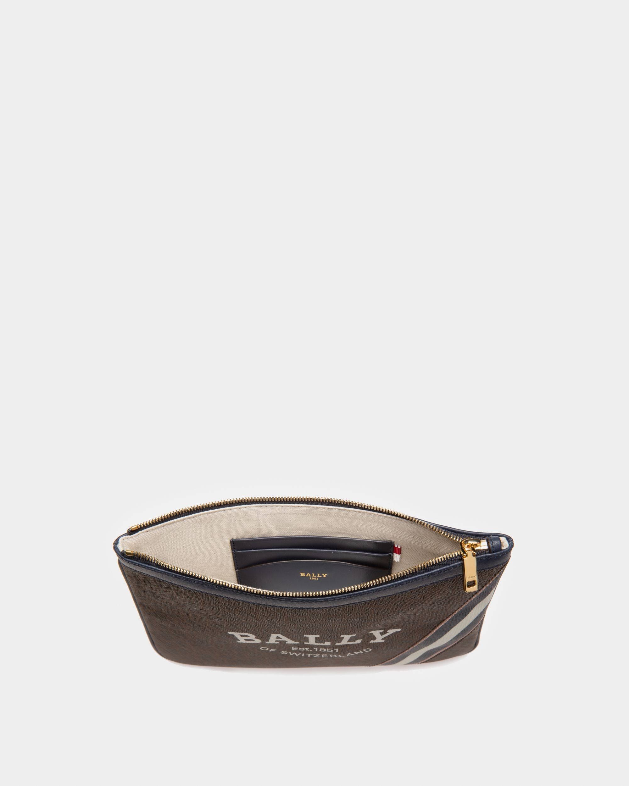 Certhe Clutch De Tpu En Marrón Y Color Medianoche - Mujer - Bally - 03
