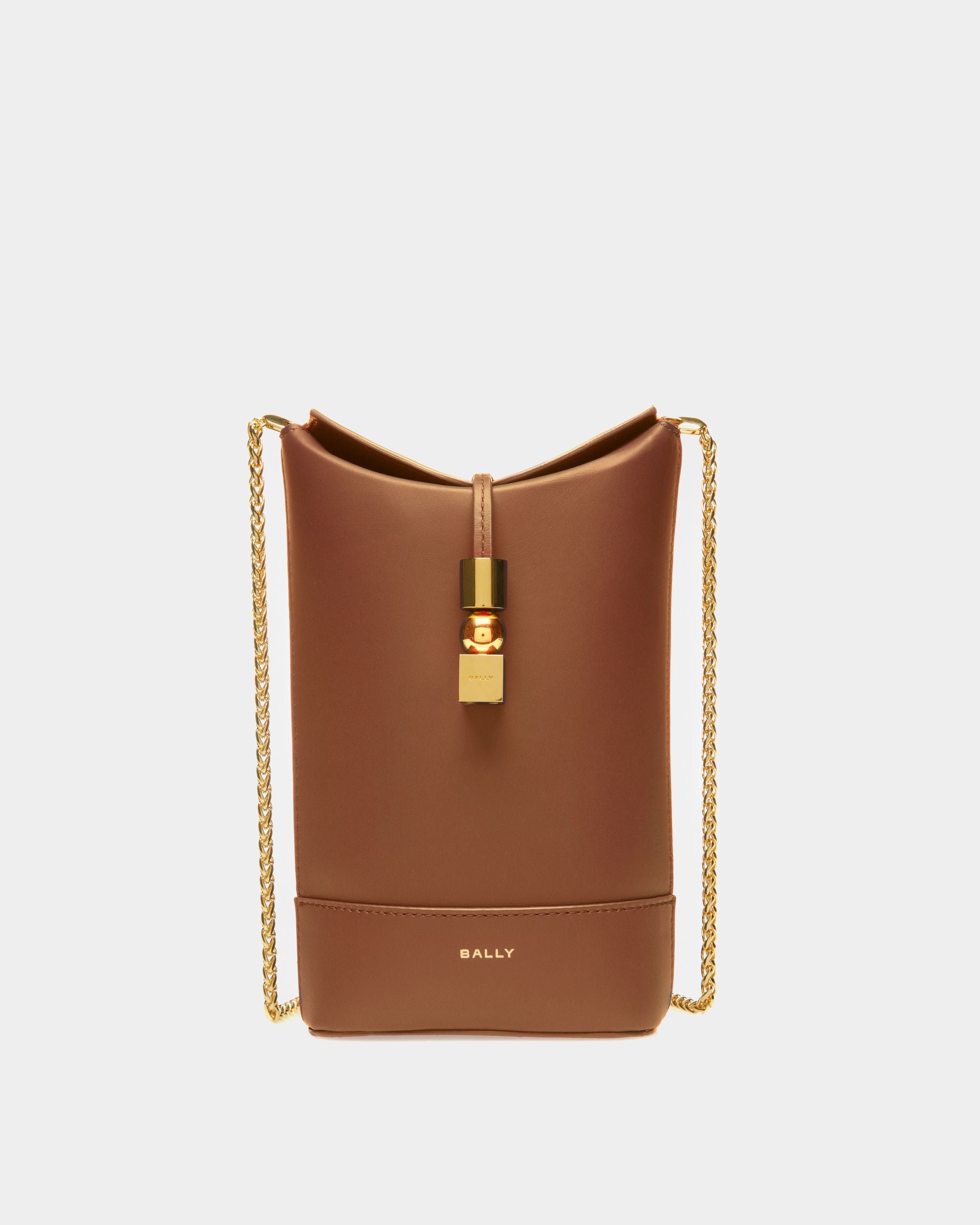 Block Minibag In Brown Leather - Women's - Bally - 01