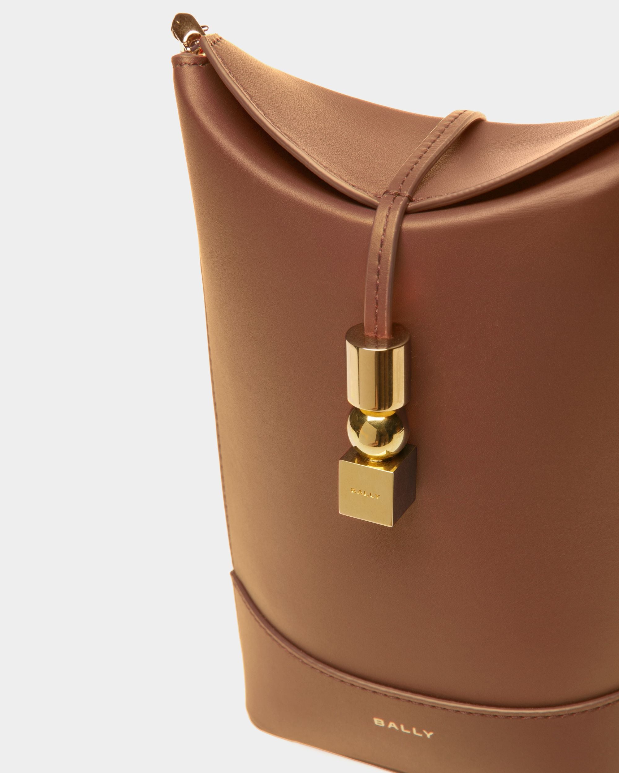 Block Minibag In Brown Leather - Women's - Bally - 04
