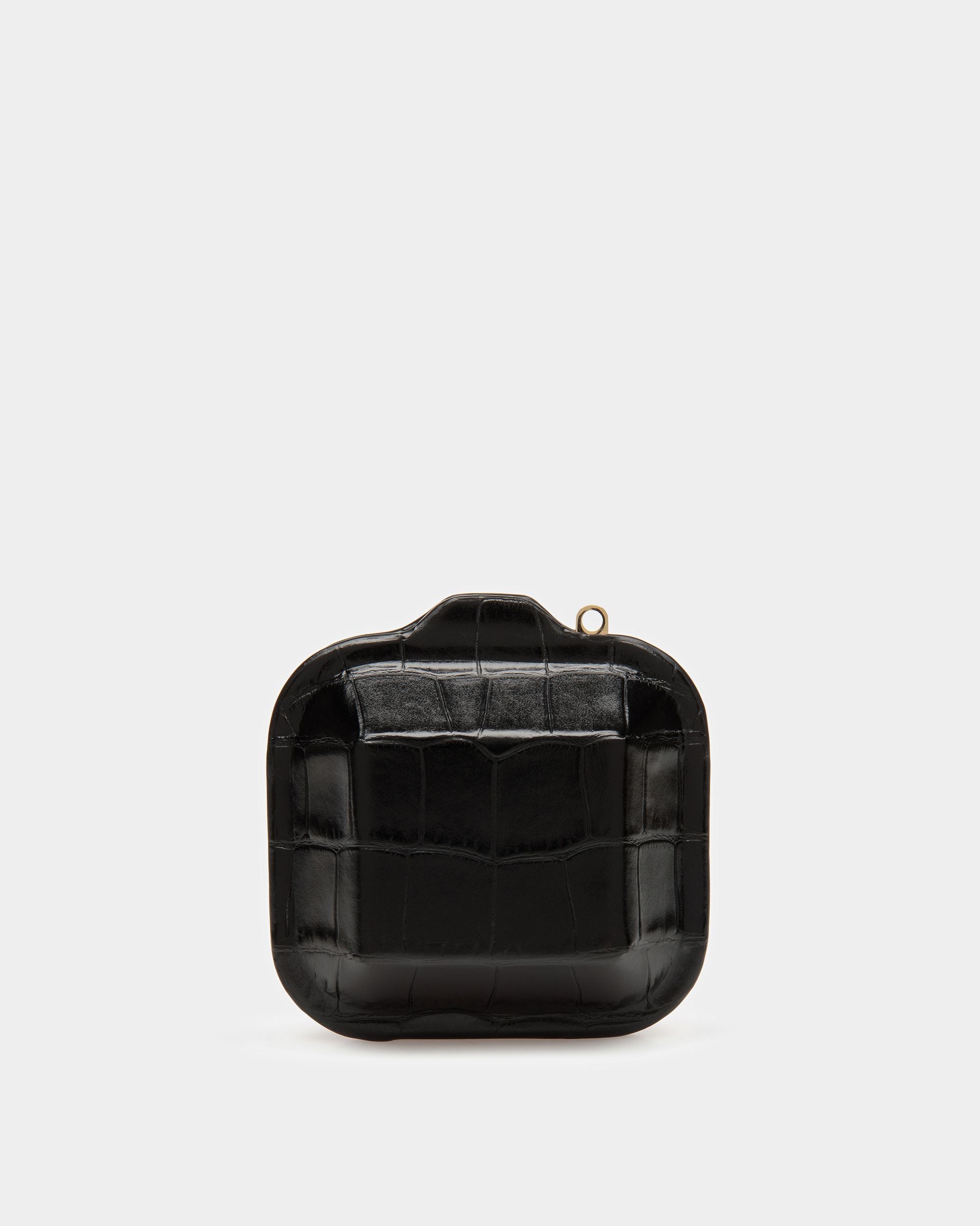 To Go Airpods Case In Crocodile Embossed Leather - Women's - Bally - 02