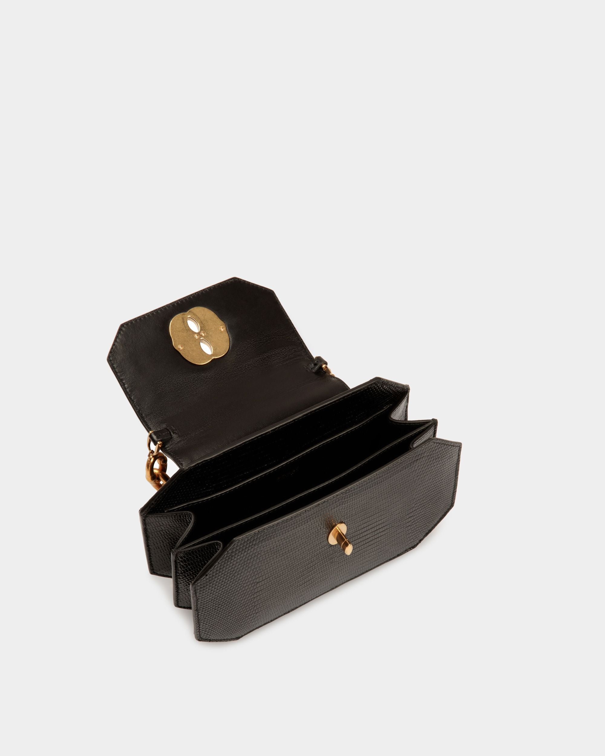 Emblem Octogone In Black Leather - Women's - Bally - 03