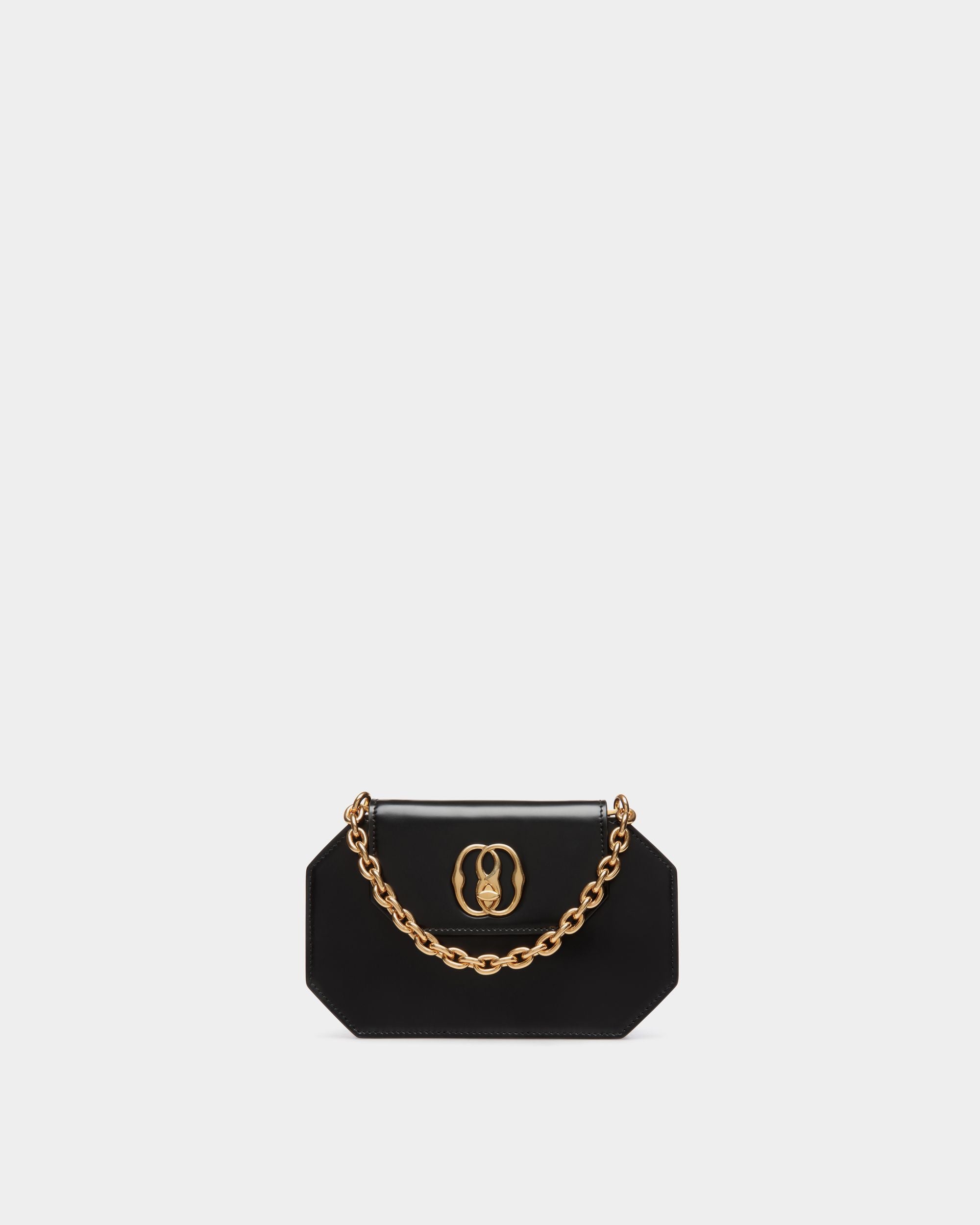 Emblem Minibag In Black Leather - Women's - Bally - 01