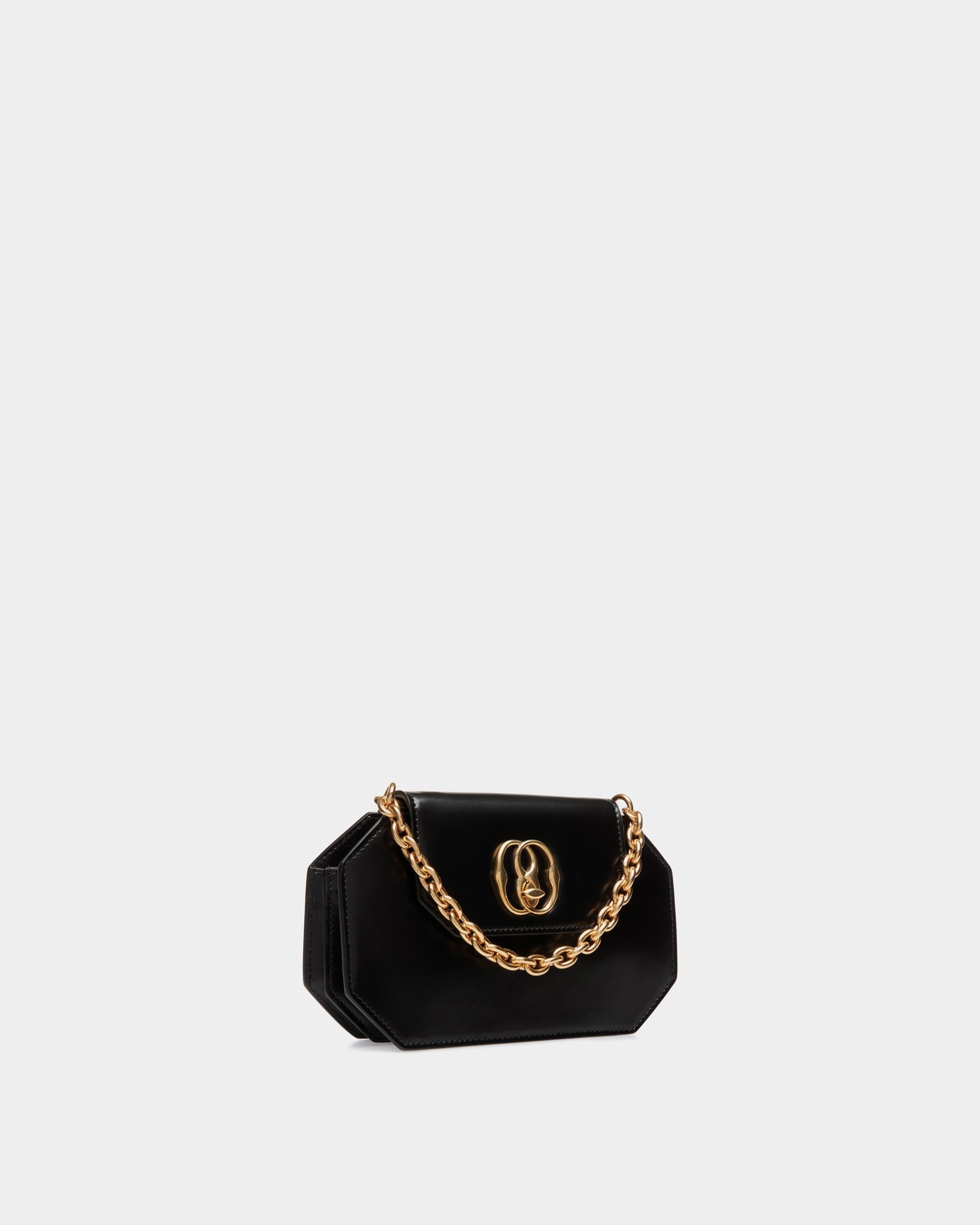 Emblem Minibag In Black Leather - Women's - Bally - 03