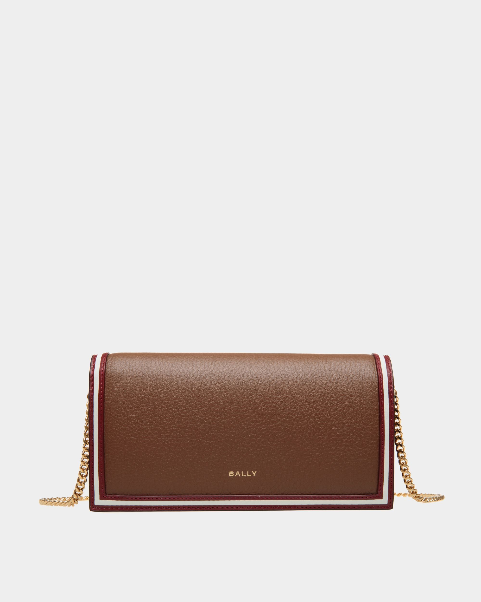 Code Wallet On A Chain In Brown Leather - Women's - Bally - 01