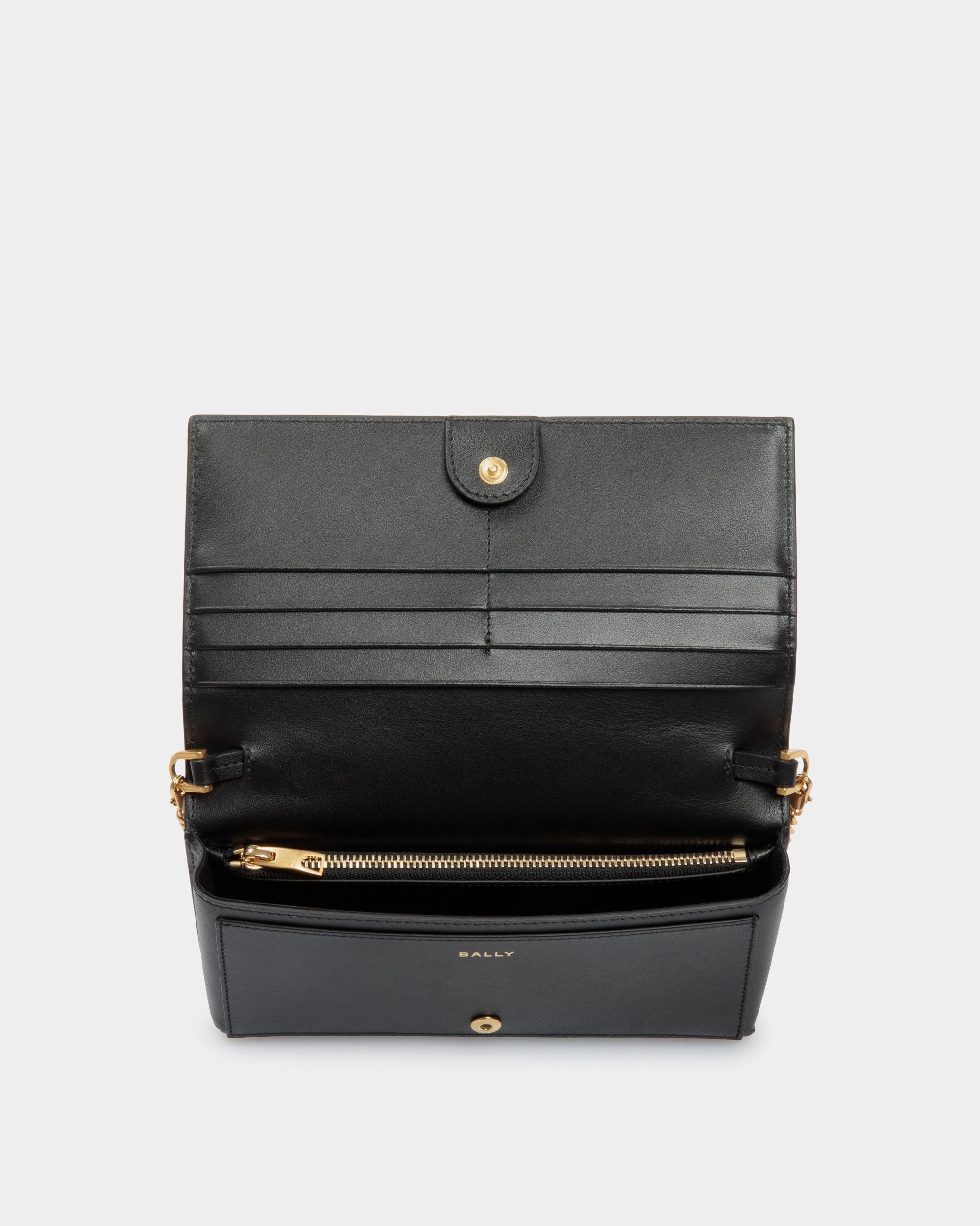 Cartera Code Con Cadena De Piel Negra - Mujer - Bally - 03