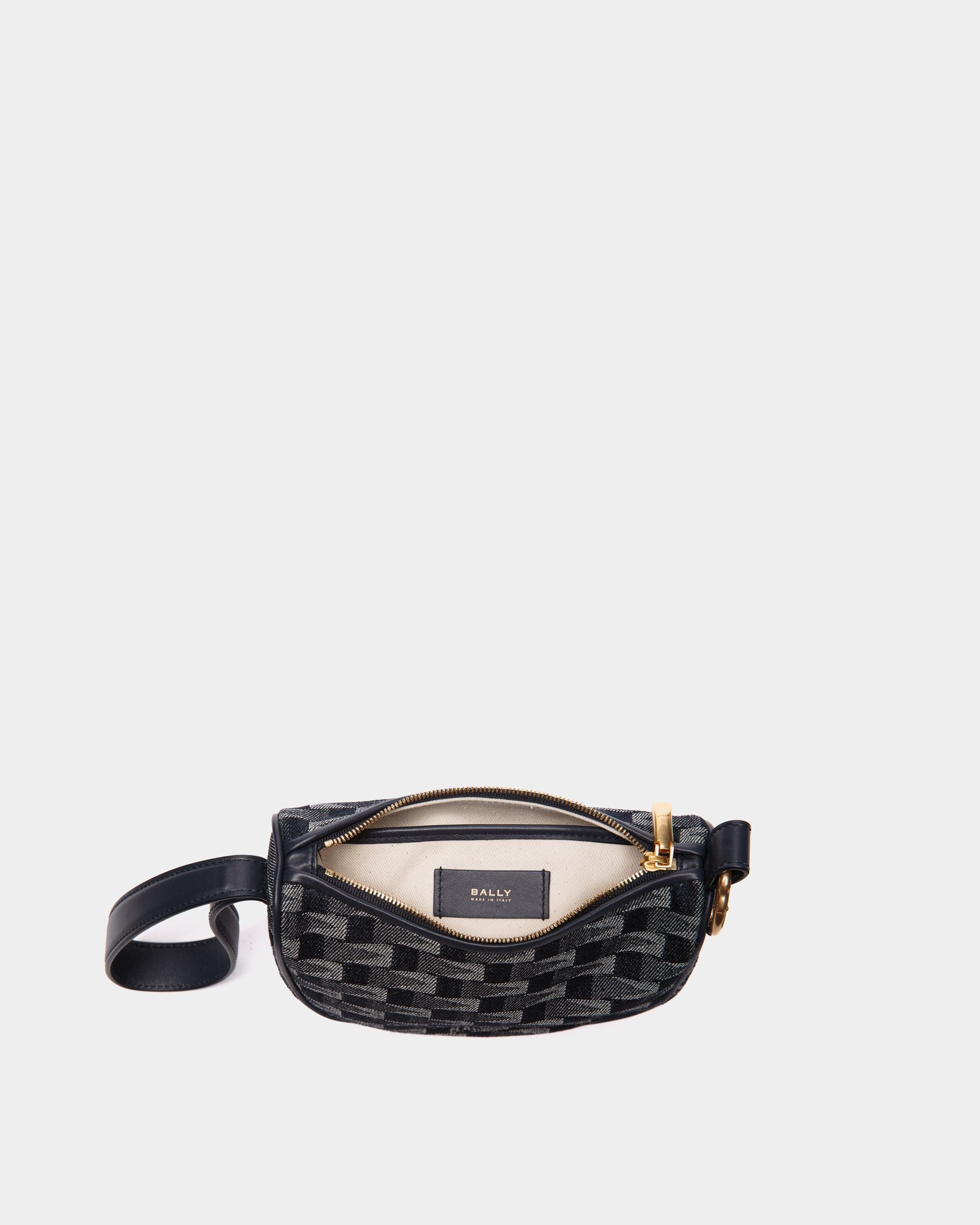 Pennant Mini Bag in Blue Fabric - Women's - Bally - 03