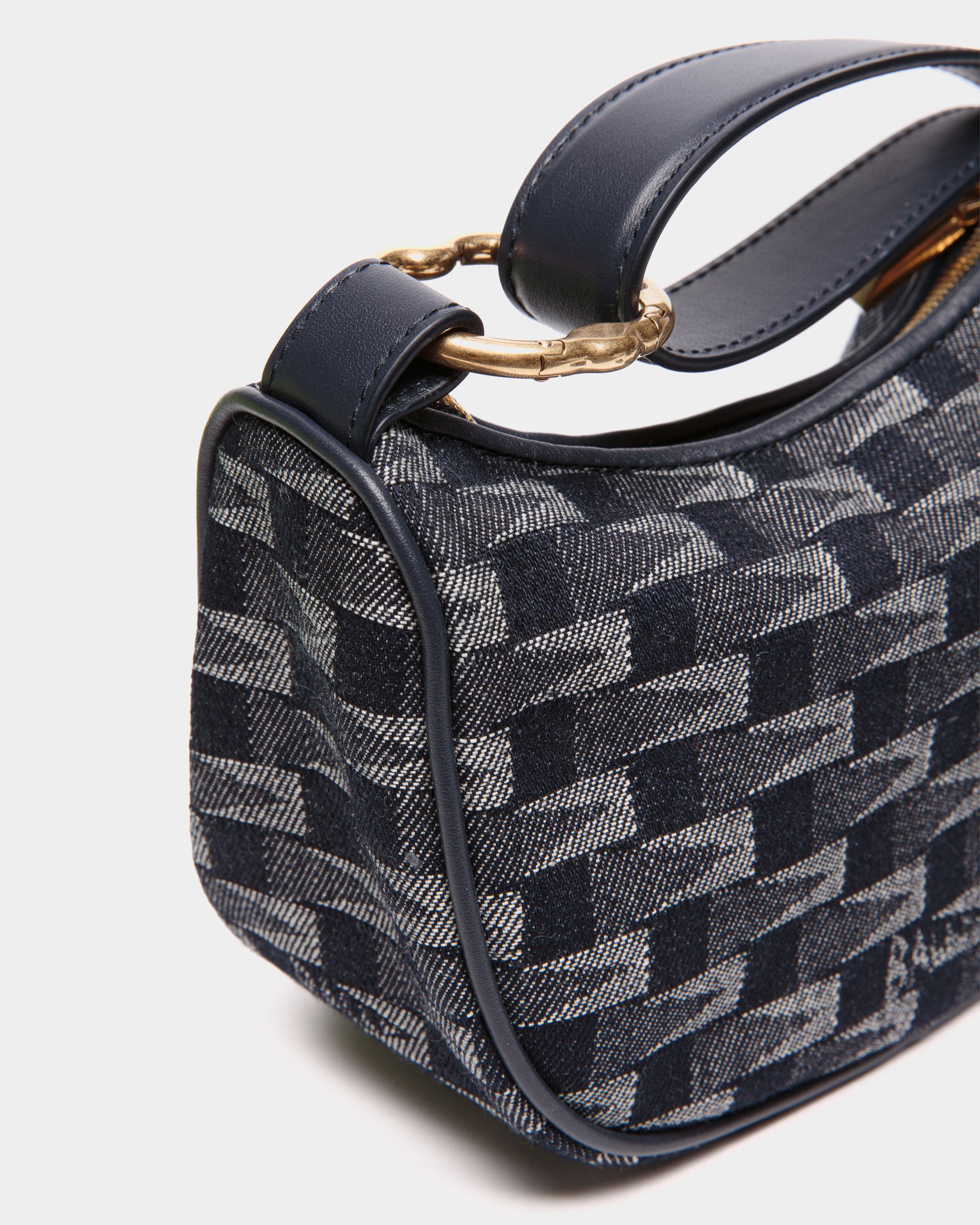Pennant Mini Bag in Blue Fabric - Women's - Bally - 04