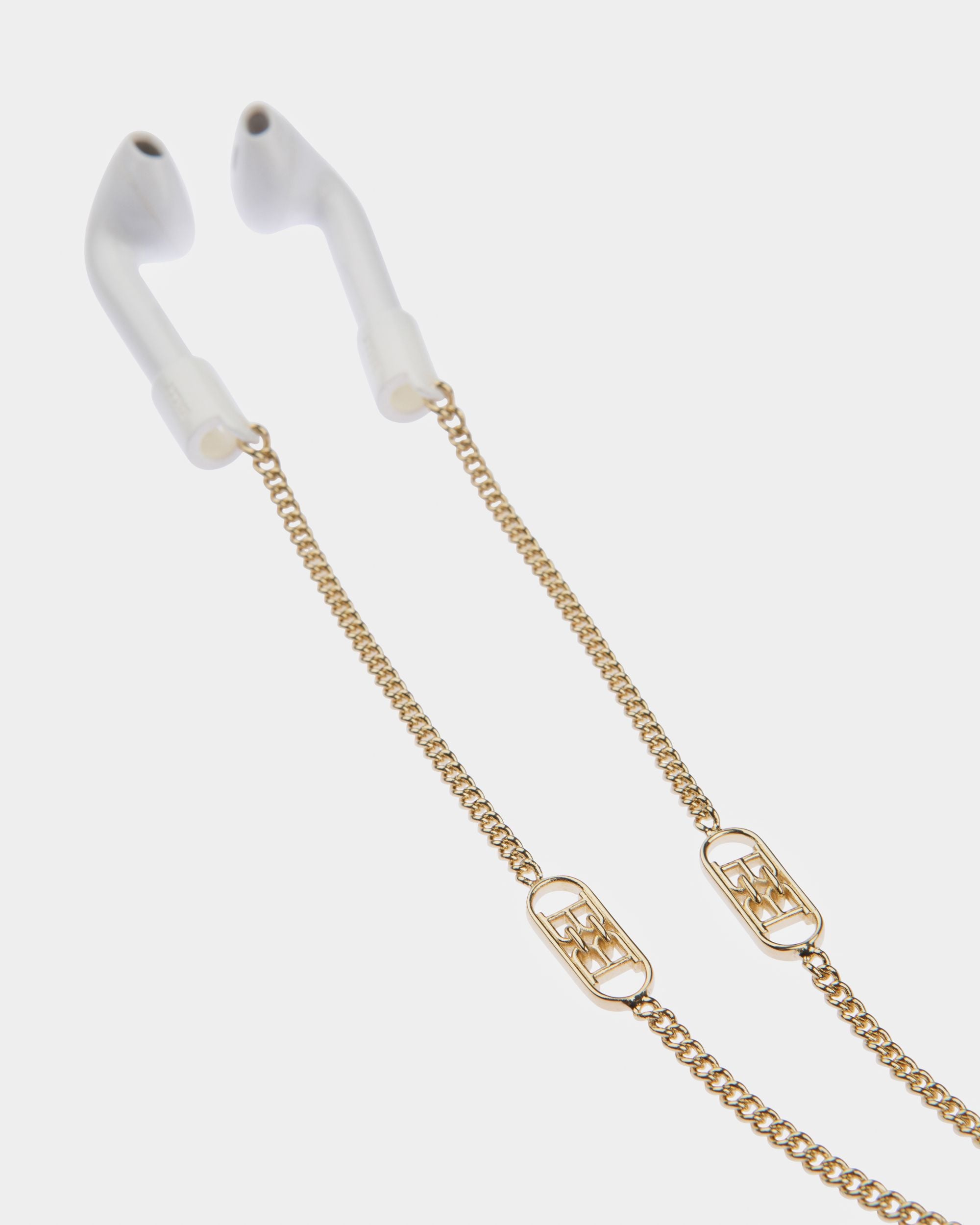 Boyo Metal Airpod Chain In Yellow Gold - Women's - Bally - 03