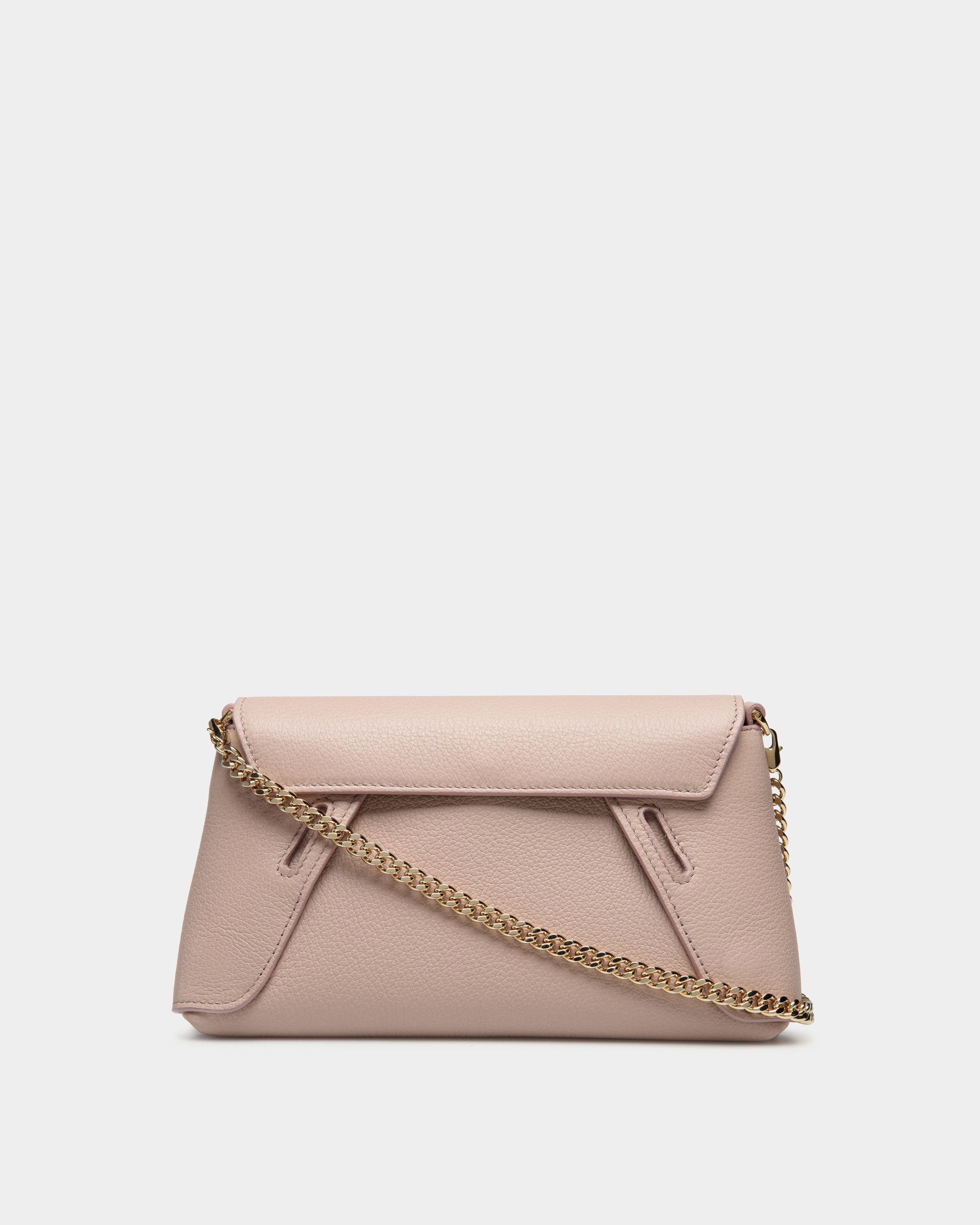 Minibolso Multiusos Lock Me De Piel Granulada Light Beige - Mujer - Bally - 02