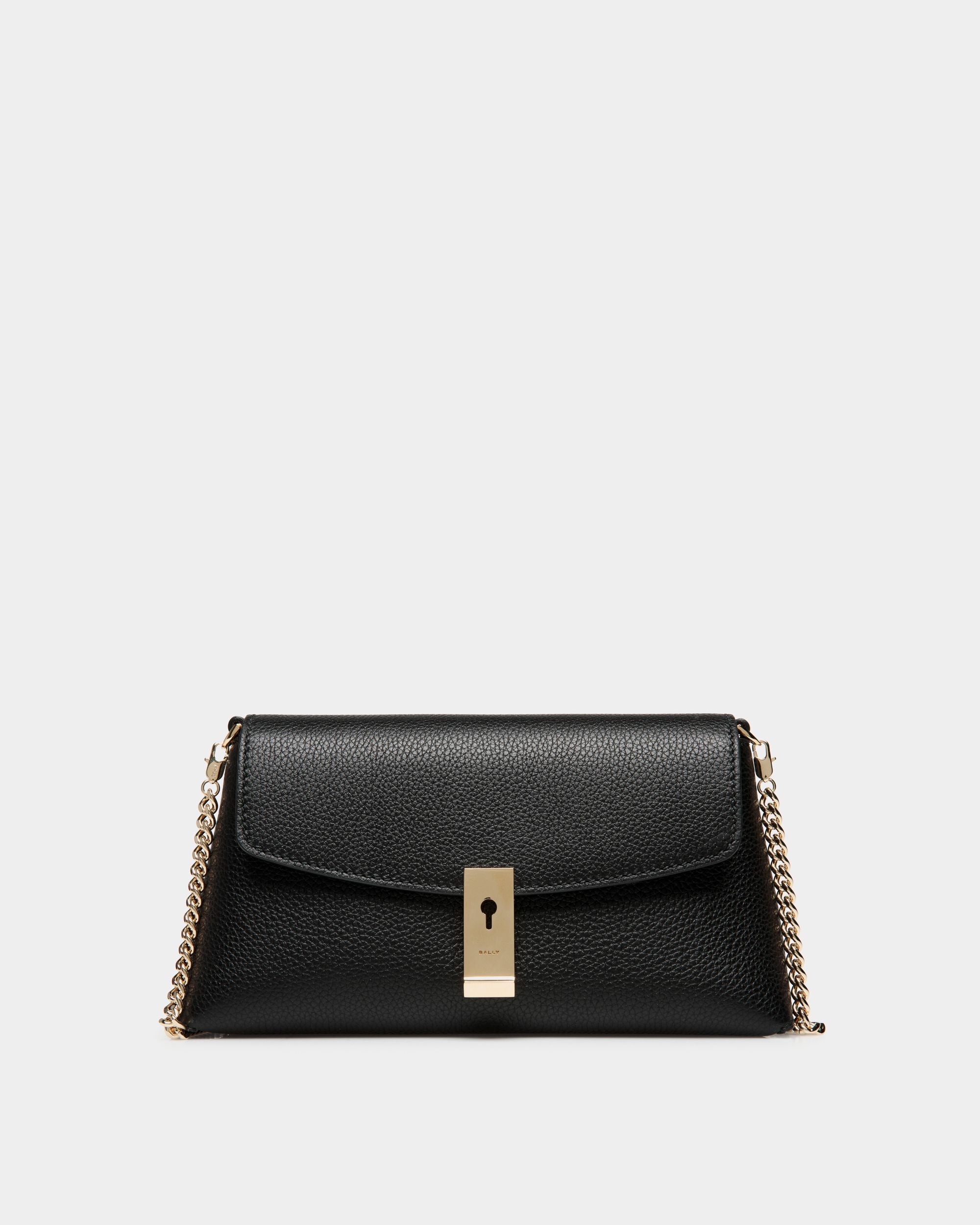 Lock Me Multifunctional Minibag In Black Grained Leather - Women's - Bally - 01