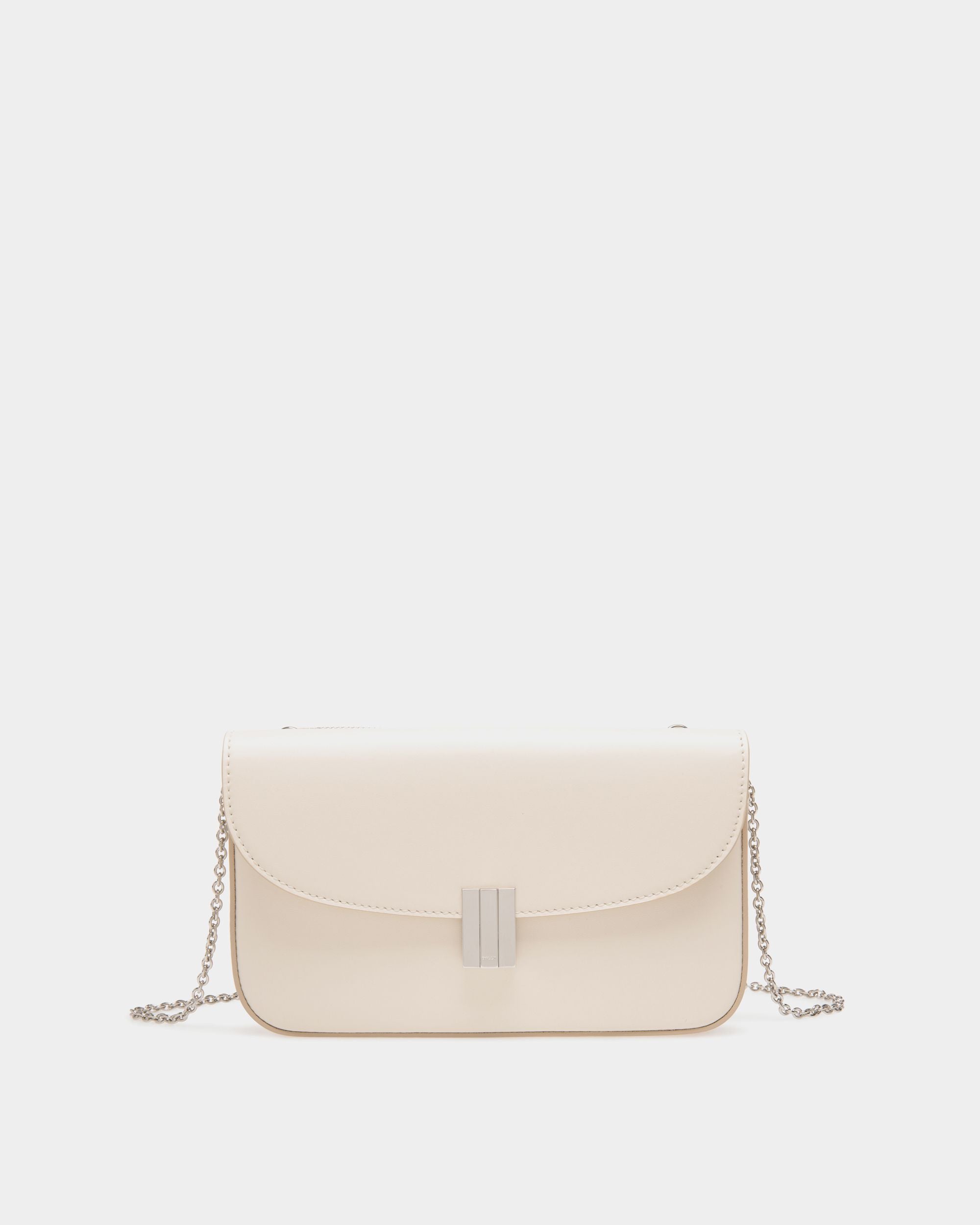 Ollam Phone Wallet in White Leather - Women's - Bally - 01