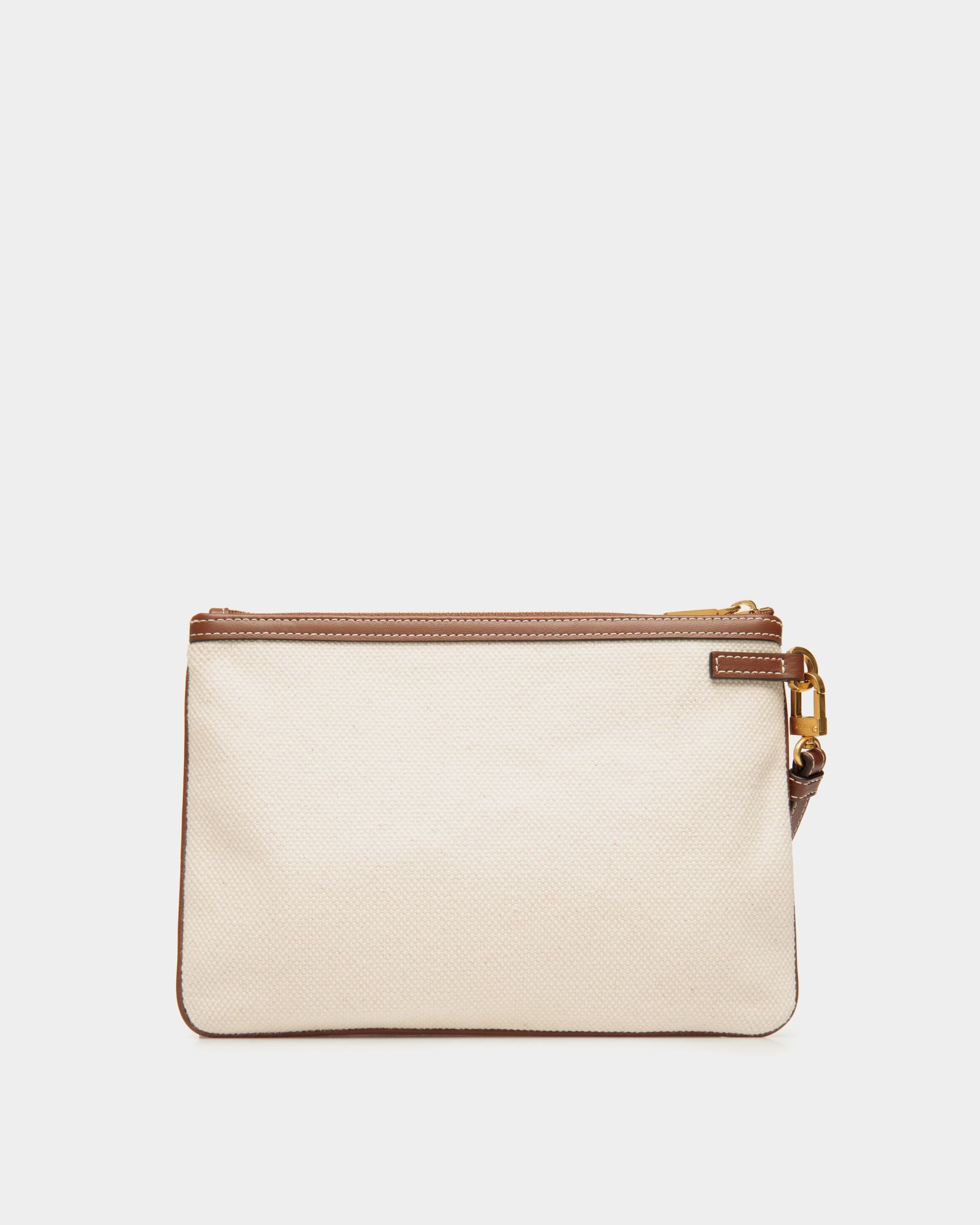 Akelei Pouch In Beige Fabric - Mujer - Bally - 02