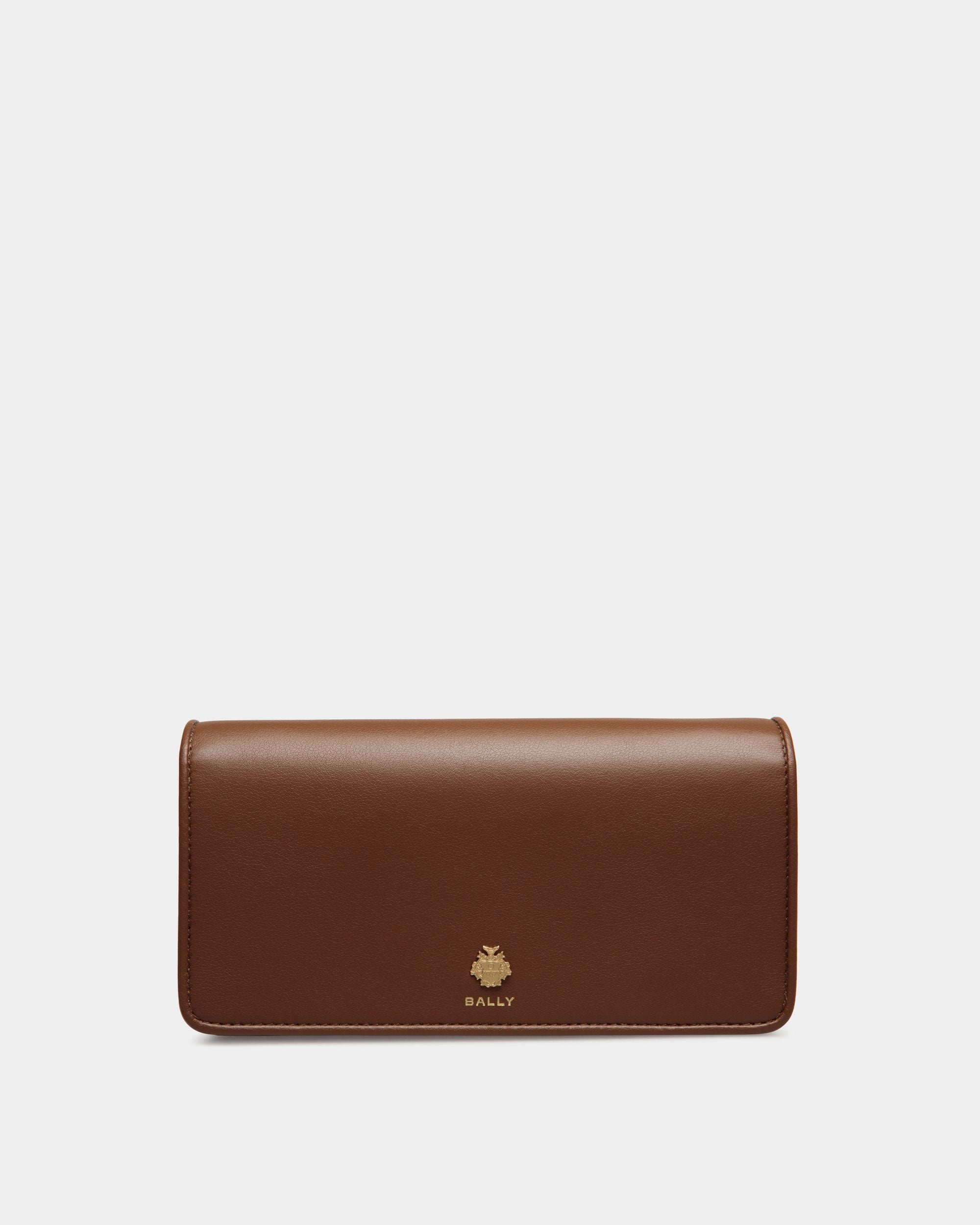 Bally Essential Phone Wallet in Brown Leather - Women's - Bally - 01
