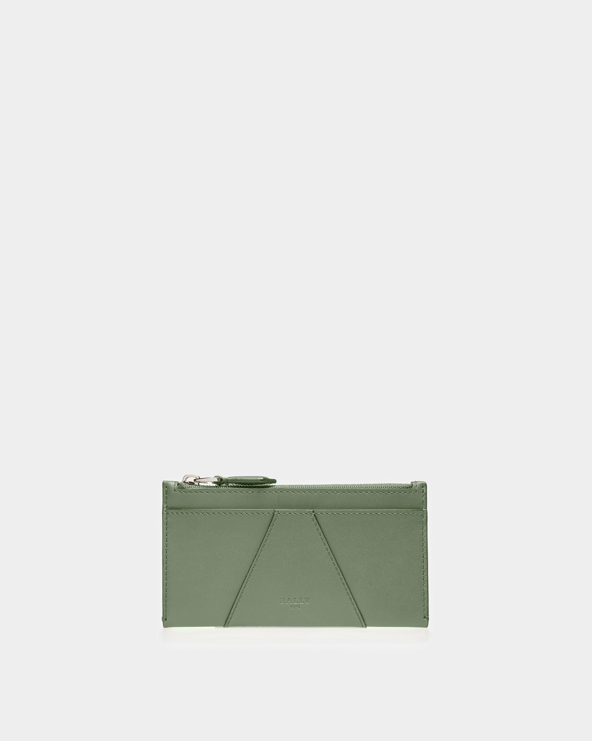 Adley Leather Wallet In Sage - Women's - Bally - 01