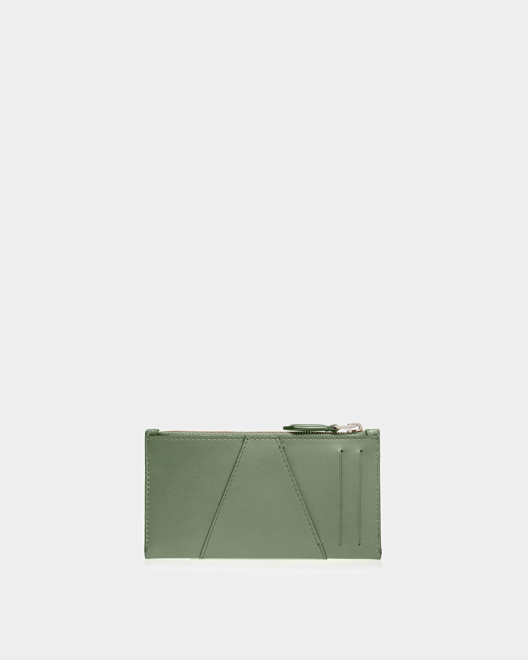 Adley Leather Wallet In Sage - Women's - Bally - 02