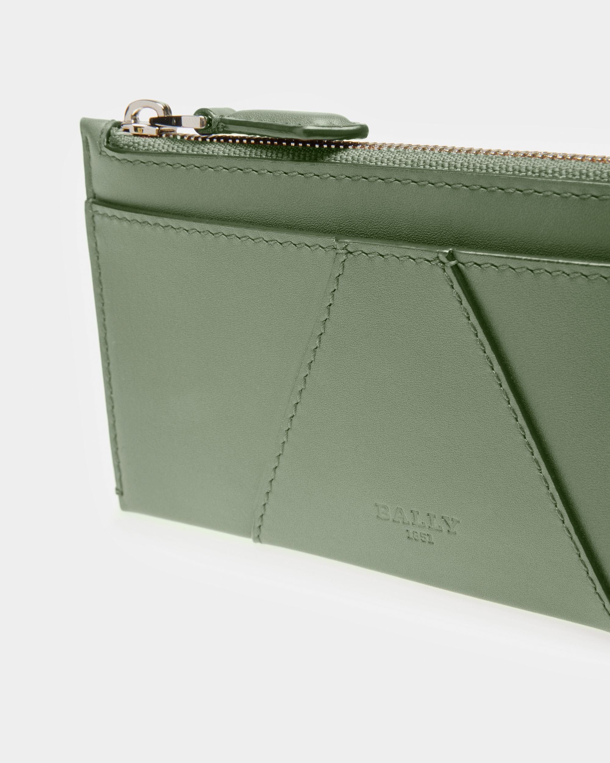 Adley Leather Wallet In Sage - Women's - Bally - 04